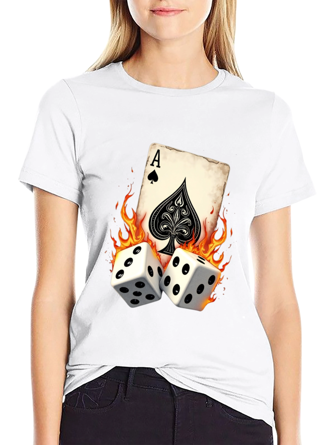 Ace of Spades Dice T-Shirt - Gambler Tee