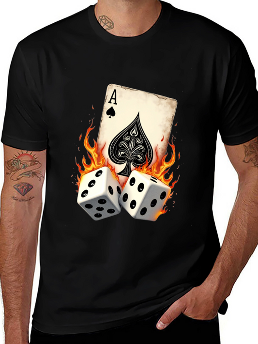 Ace of Spades Dice T-Shirt - Gambler Tee