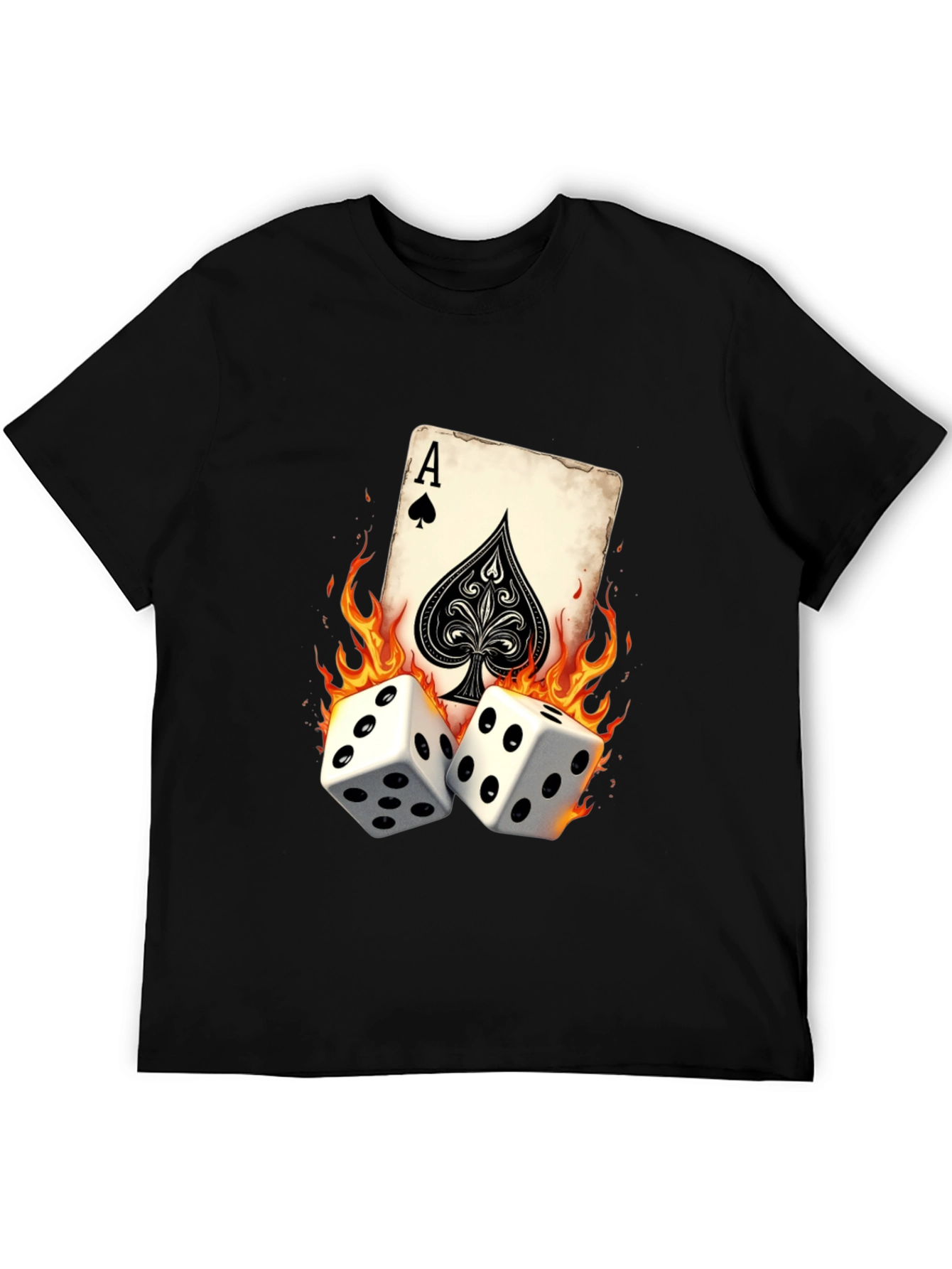 Ace of Spades Dice T-Shirt - Gambler Tee