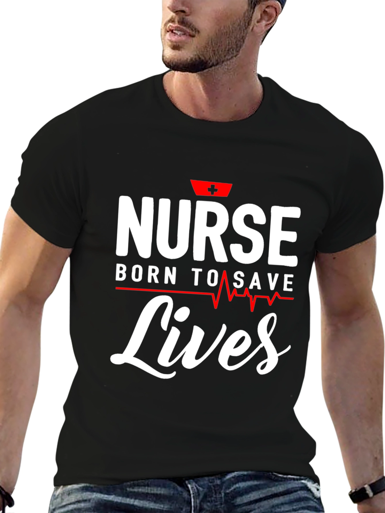 Nurse Born To Save Lives Graphic T-Shirt