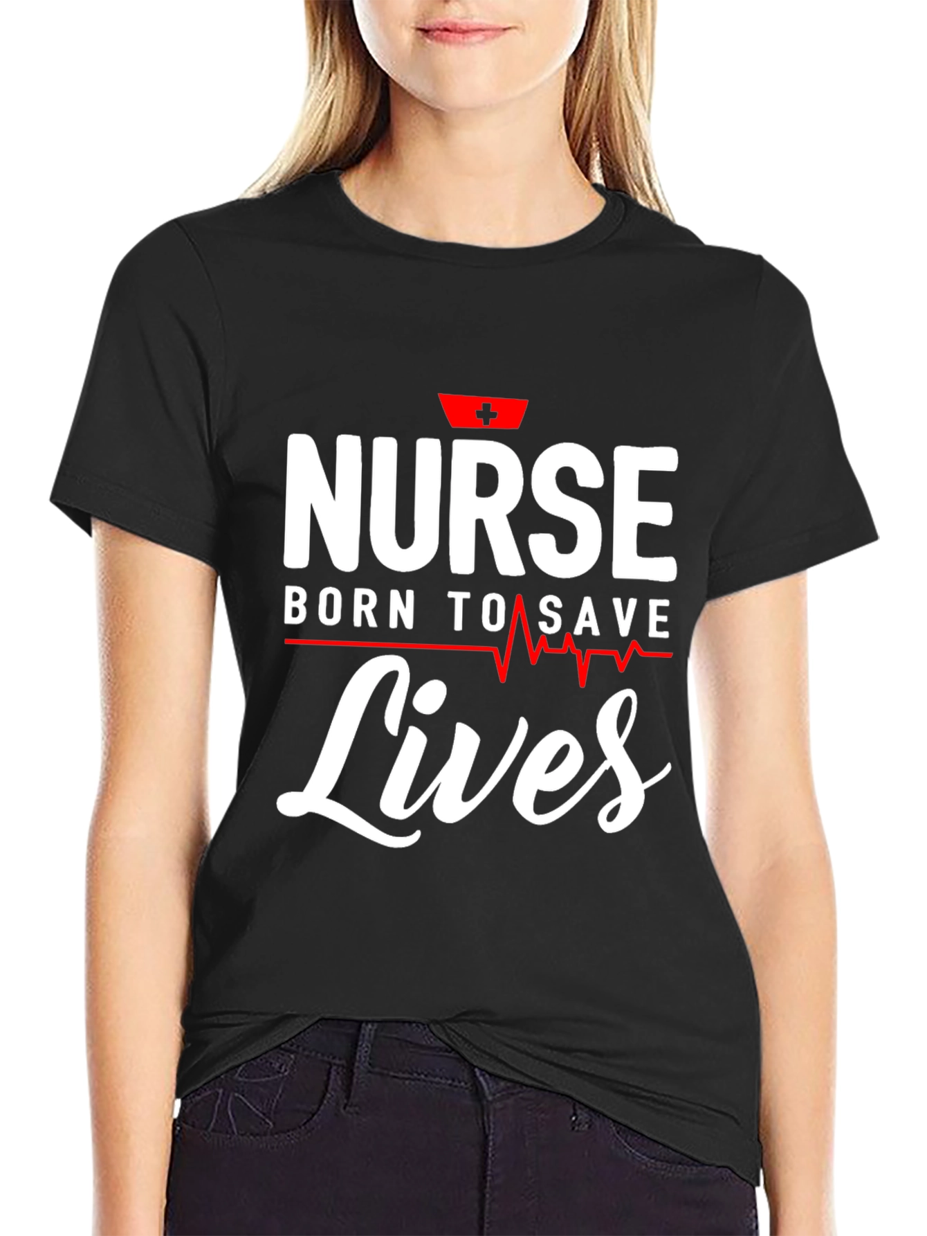 Nurse Born To Save Lives Graphic T-Shirt