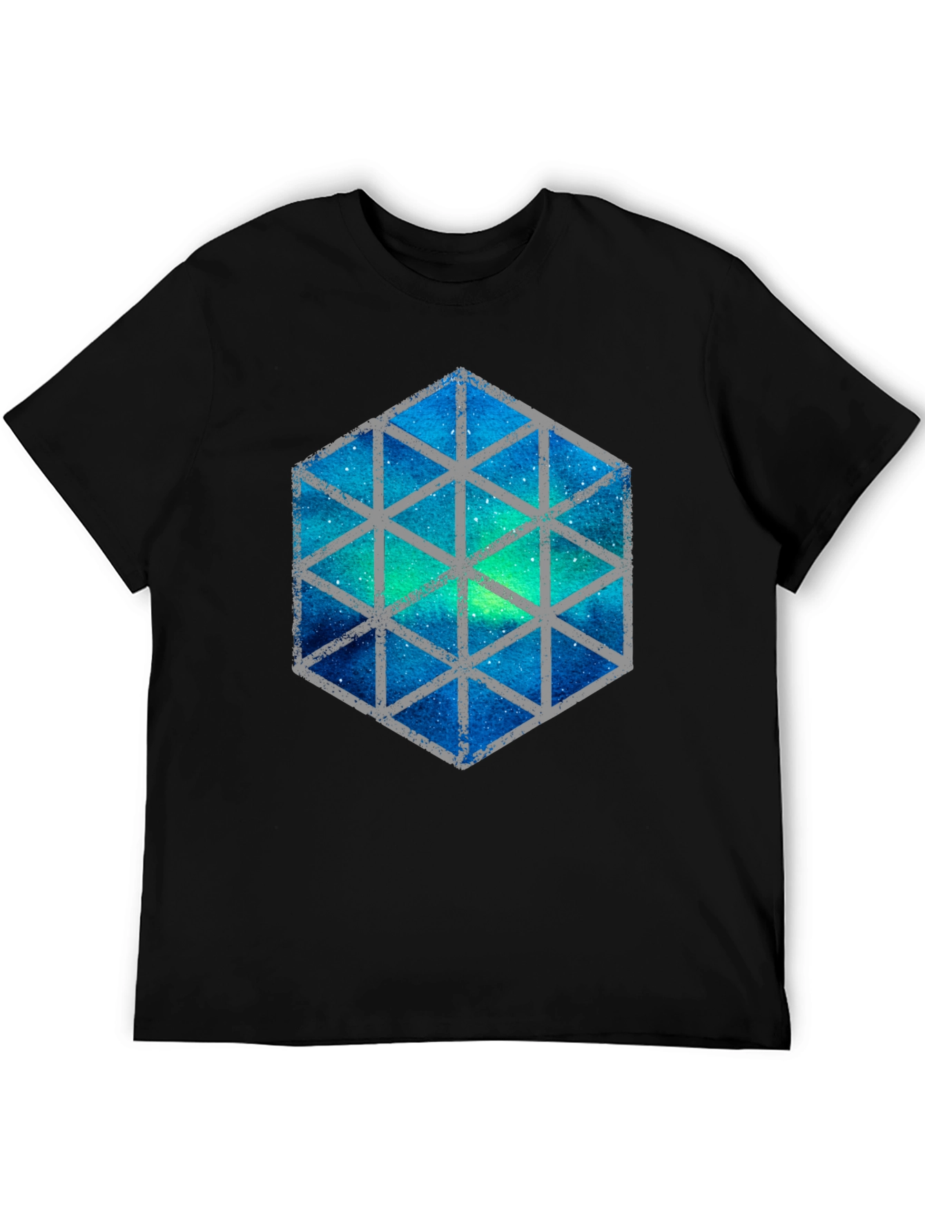 Geometric Galaxy T-Shirt - Stylish Mens Tee