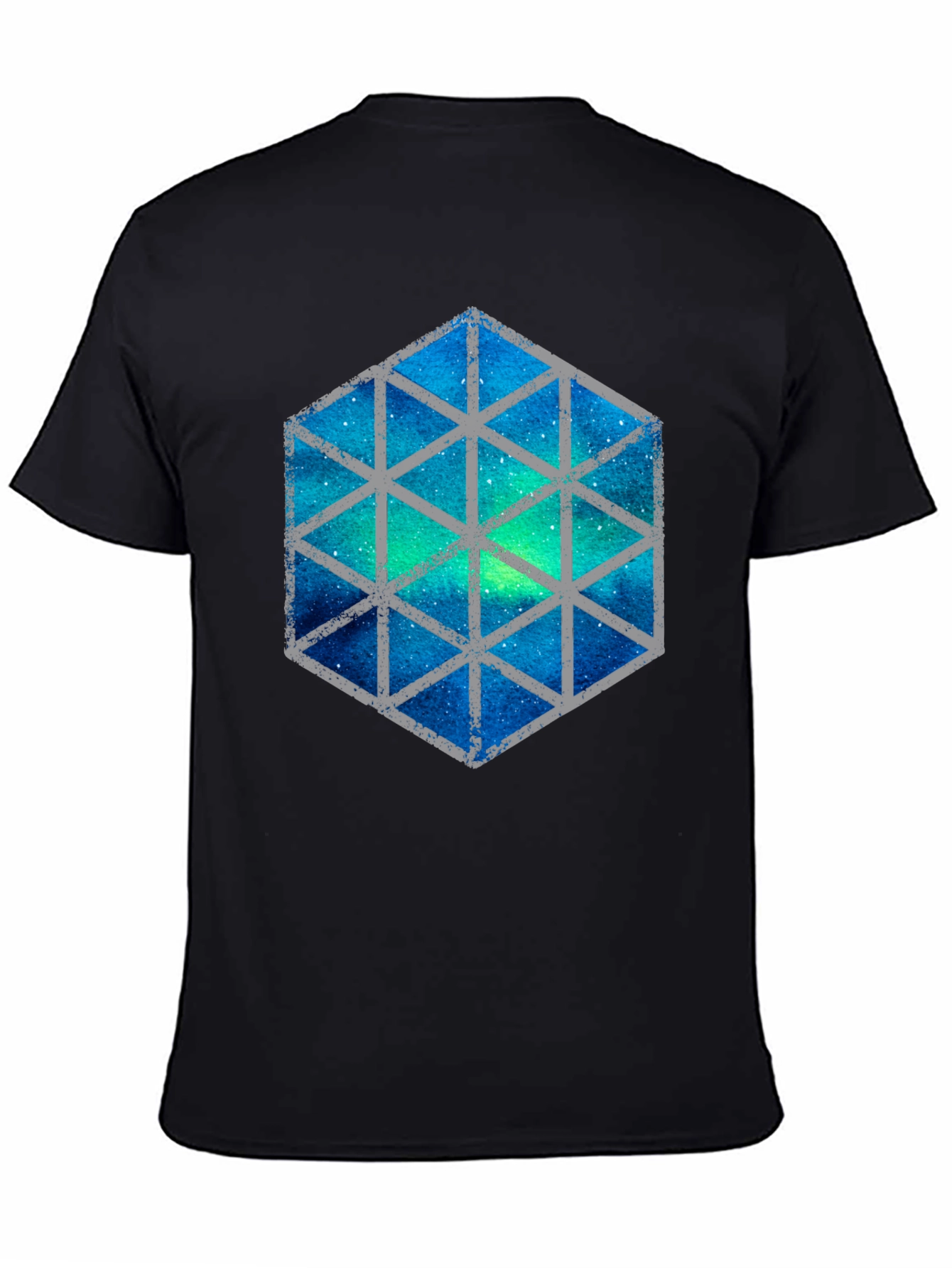 Geometric Galaxy T-Shirt - Stylish Mens Tee