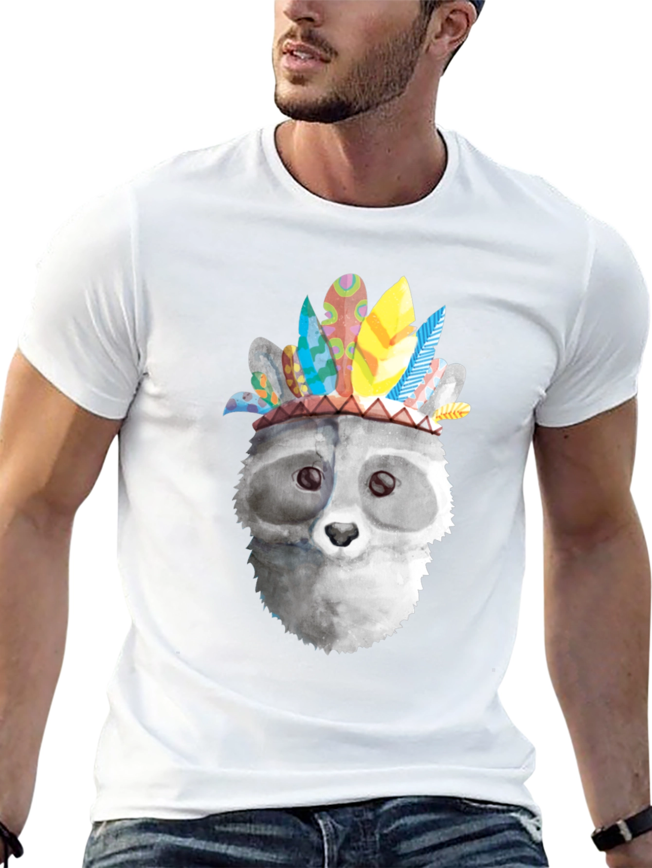 Raccoon Headdress Graphic Tee - Unisex