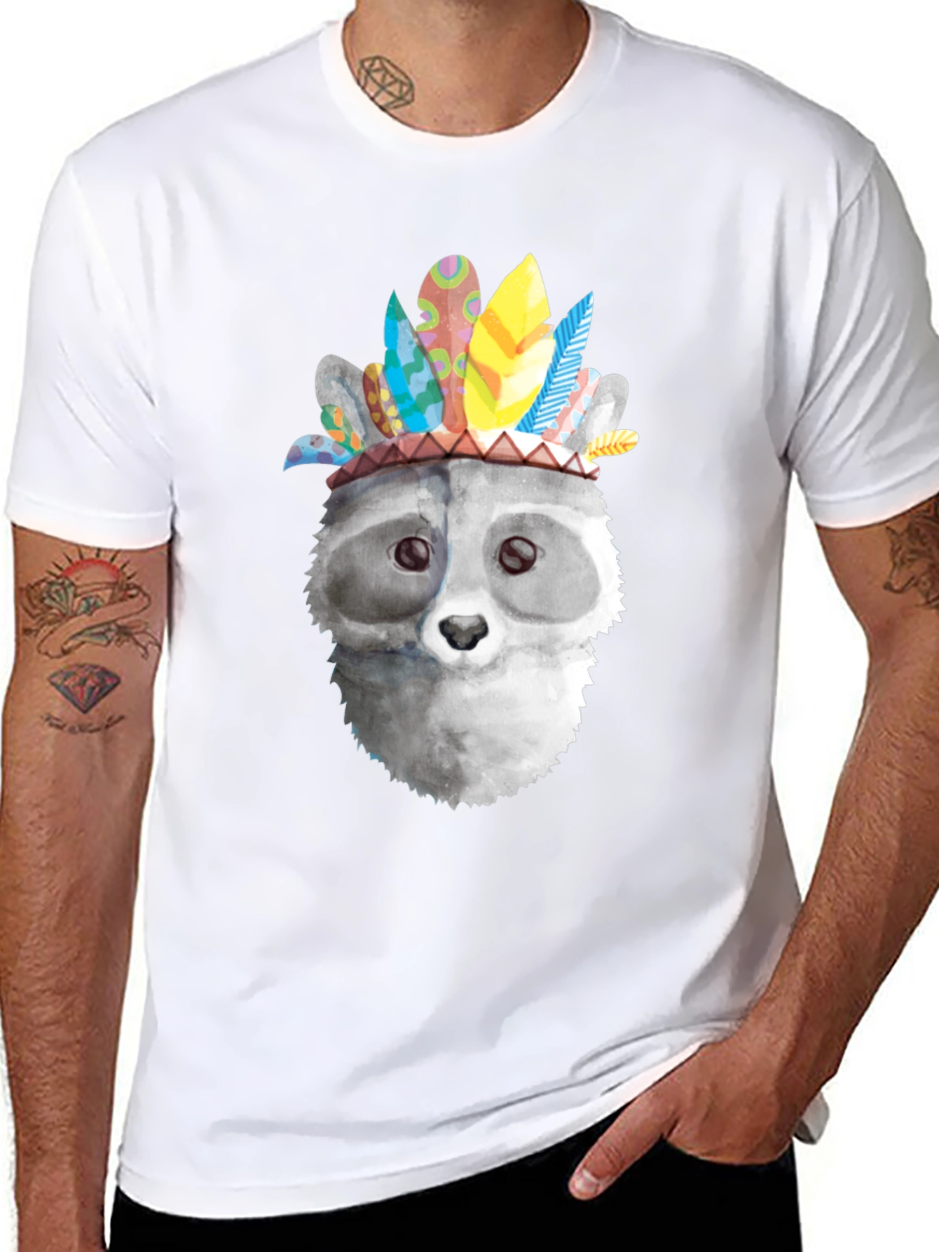 Raccoon Headdress Graphic Tee - Unisex