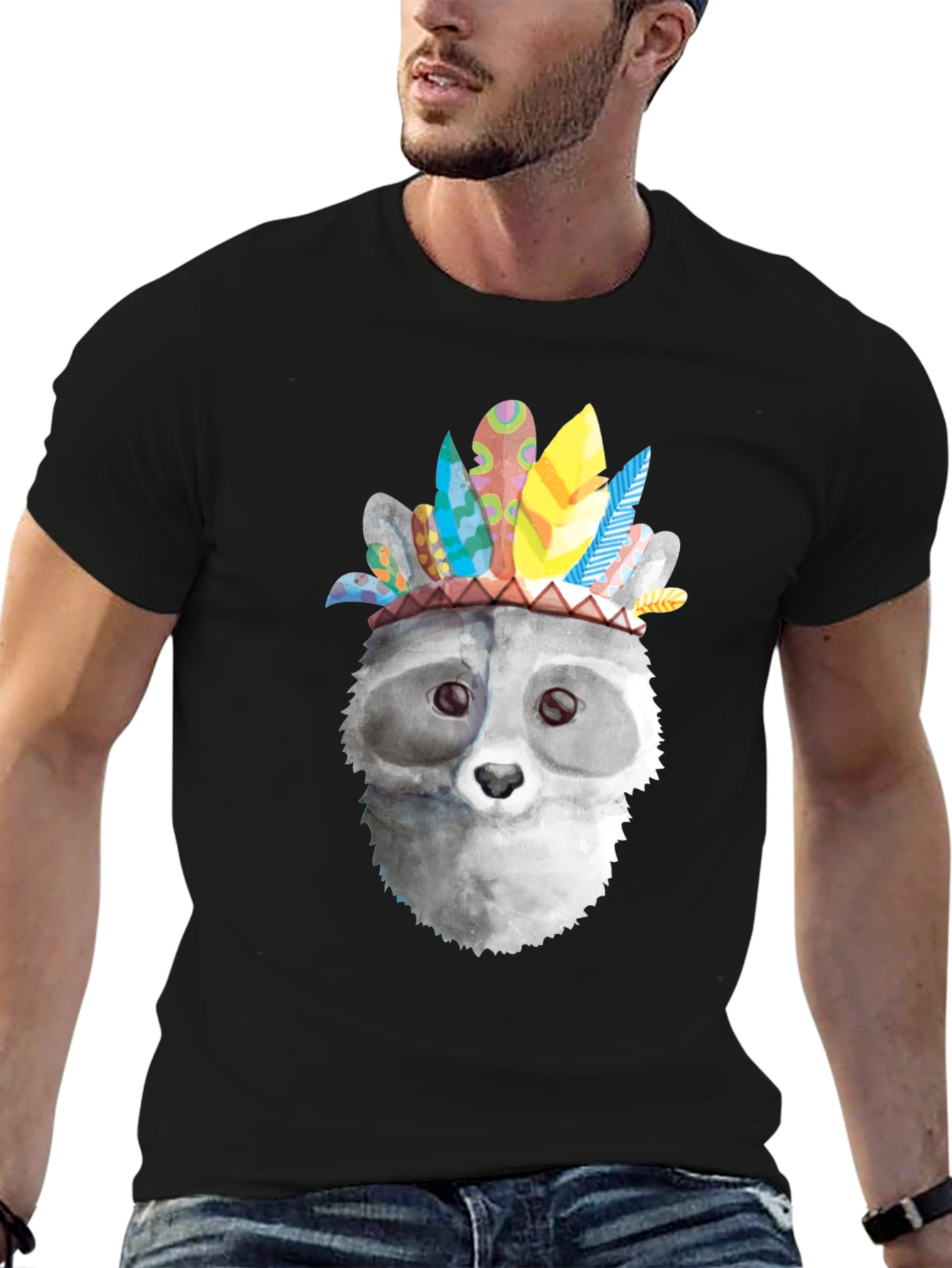 Raccoon Headdress Graphic Tee - Unisex