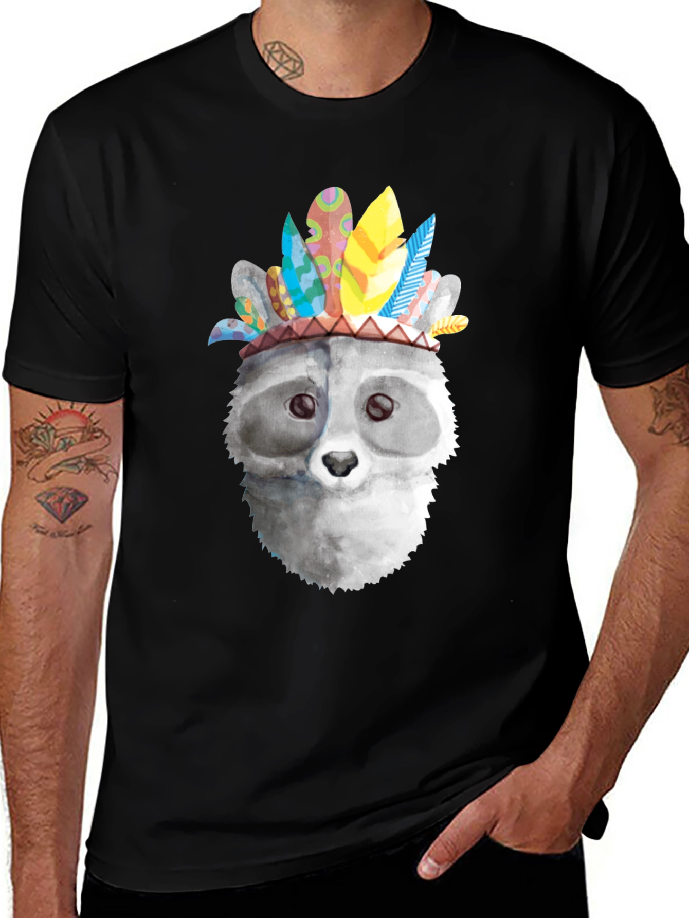 Raccoon Headdress Graphic Tee - Unisex
