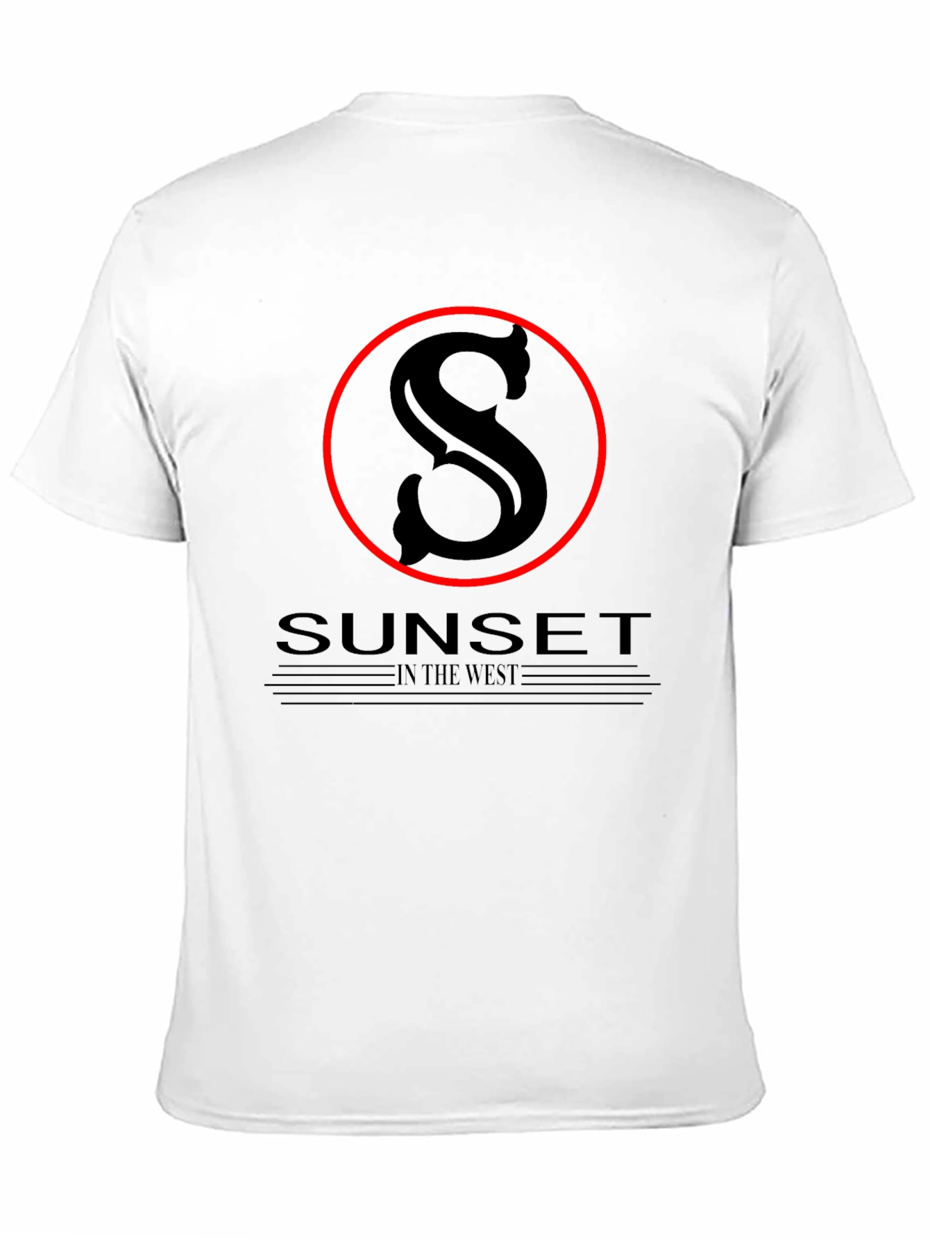 Sunset in the West Black Graphic T-Shirt