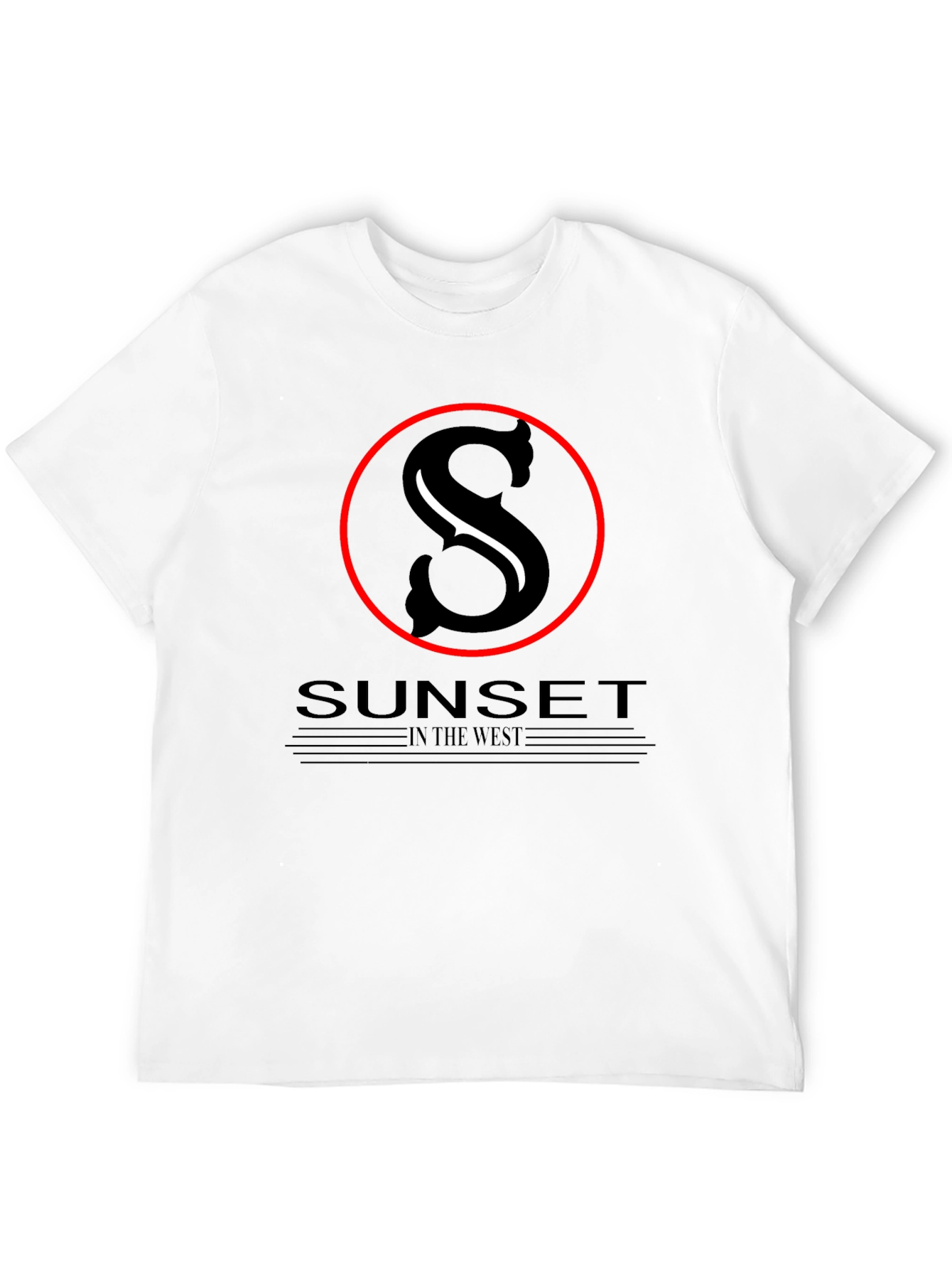 Sunset in the West Black Graphic T-Shirt