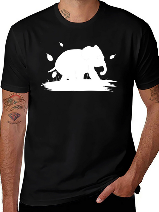 Elephant Graphic Tee - Mens Black T-Shirt