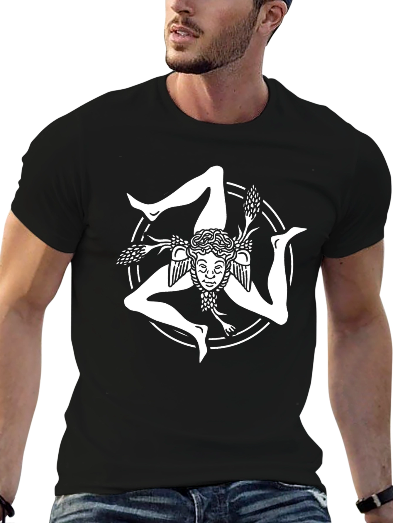 Trinacria Symbol T-Shirt - Sicilian Pride Tee