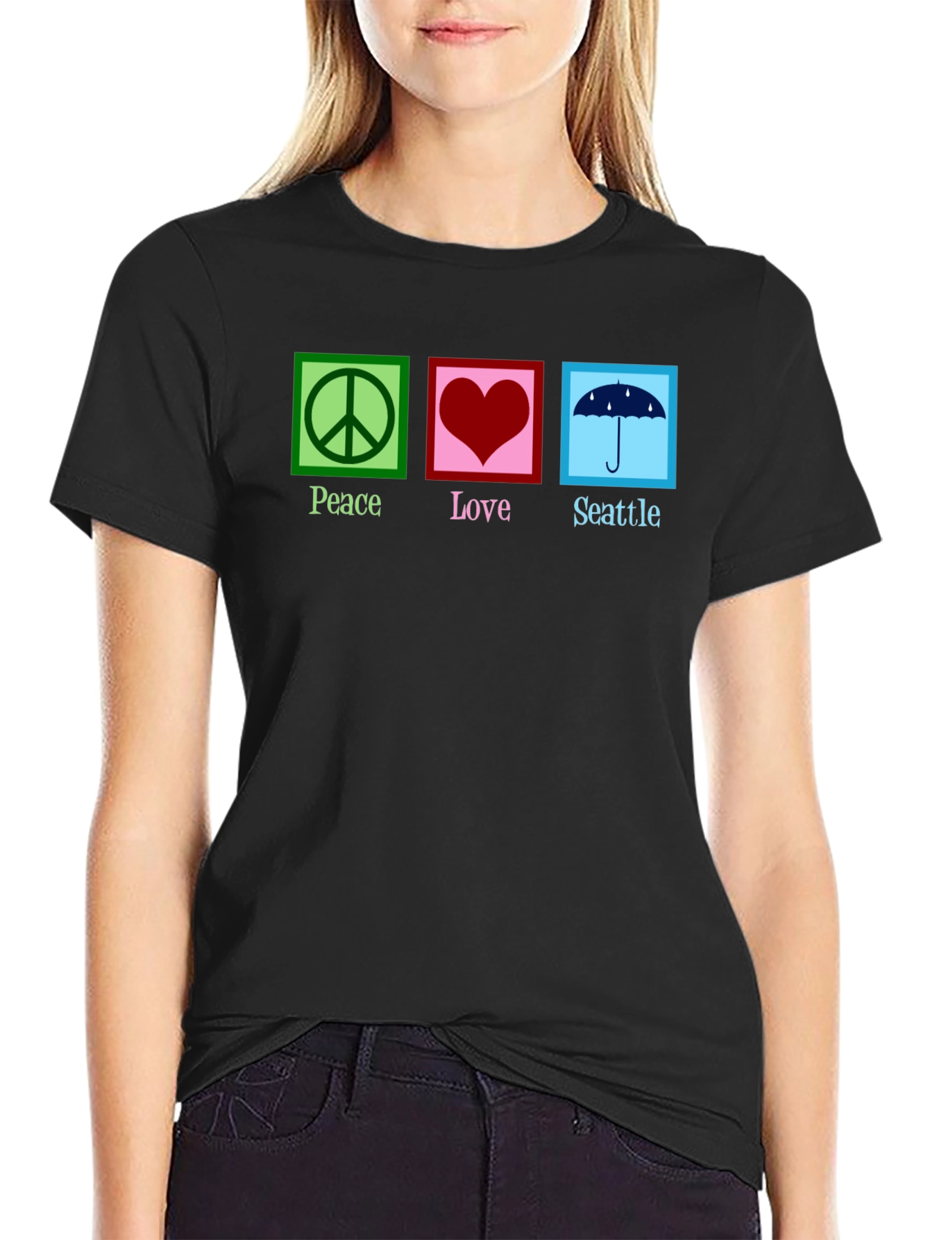 Peace Love Seattle Graphic T-Shirt