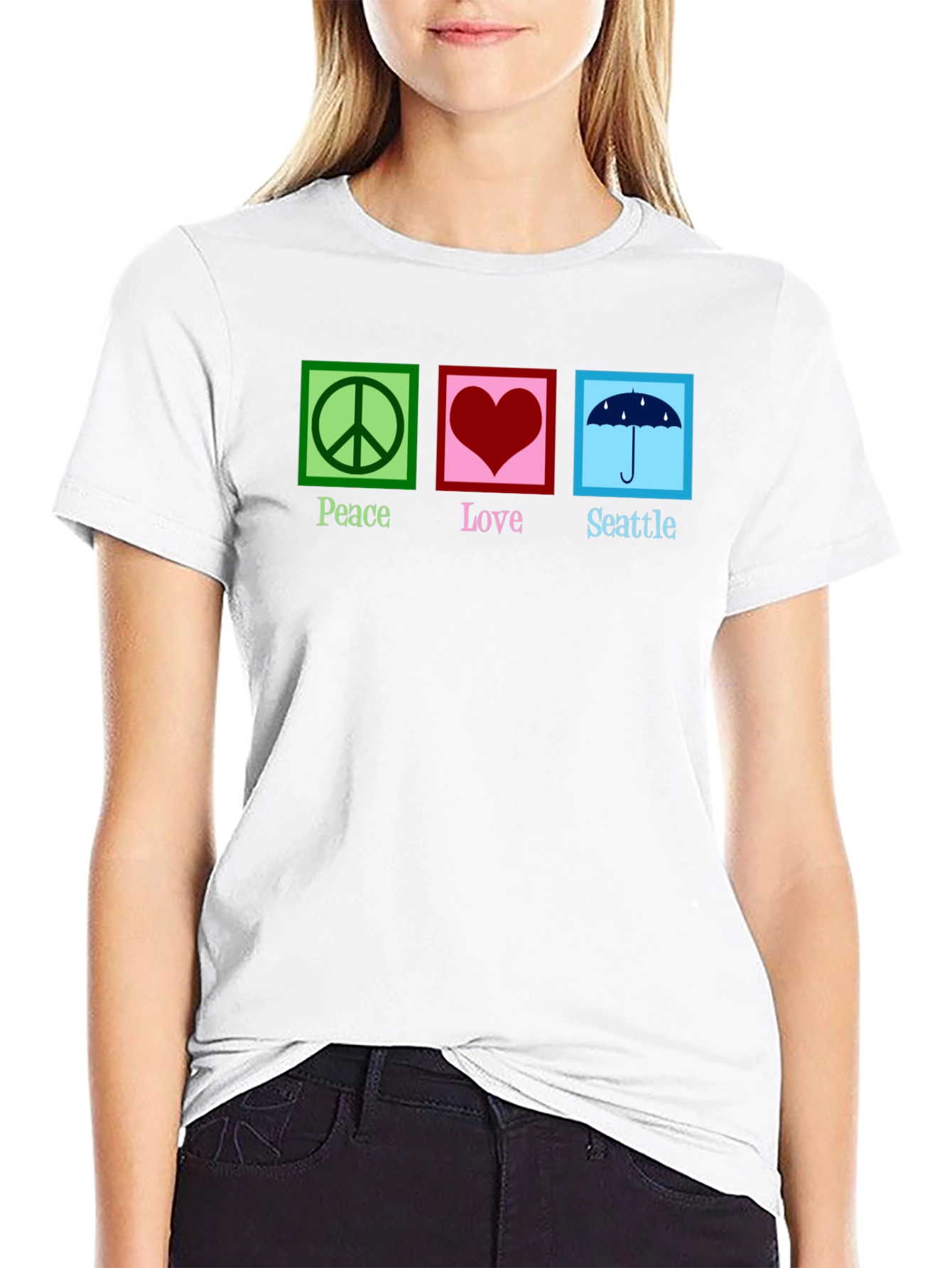 Peace Love Seattle Graphic T-Shirt