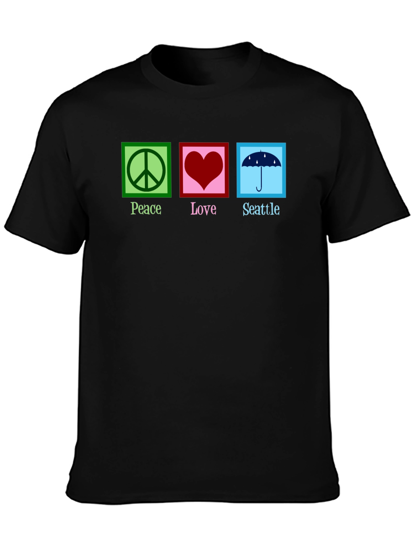 Peace Love Seattle Graphic T-Shirt