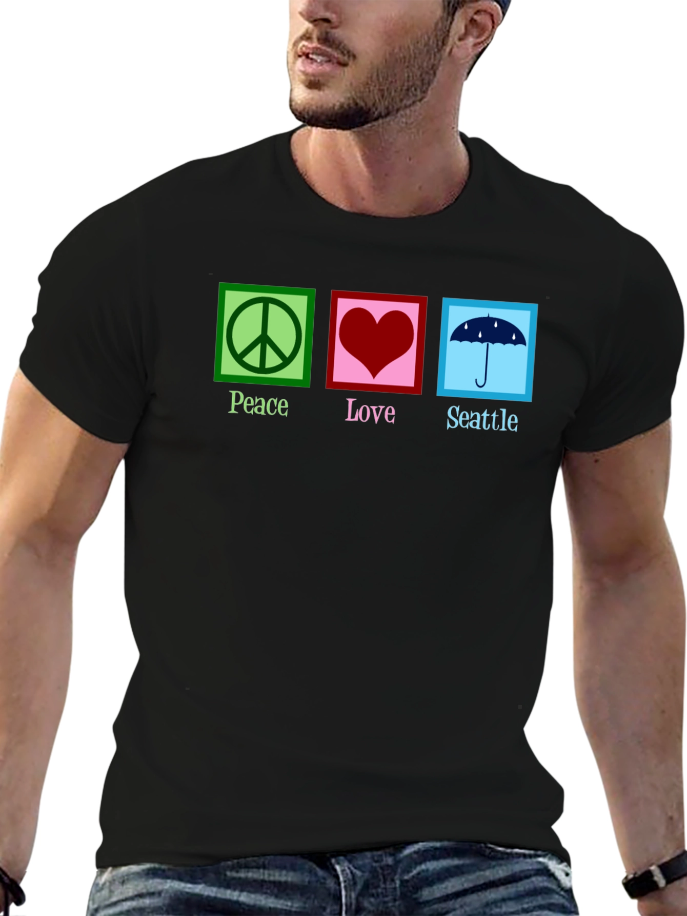 Peace Love Seattle Graphic T-Shirt