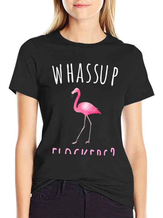 Whassup Flockers? Flamingo Graphic Tee
