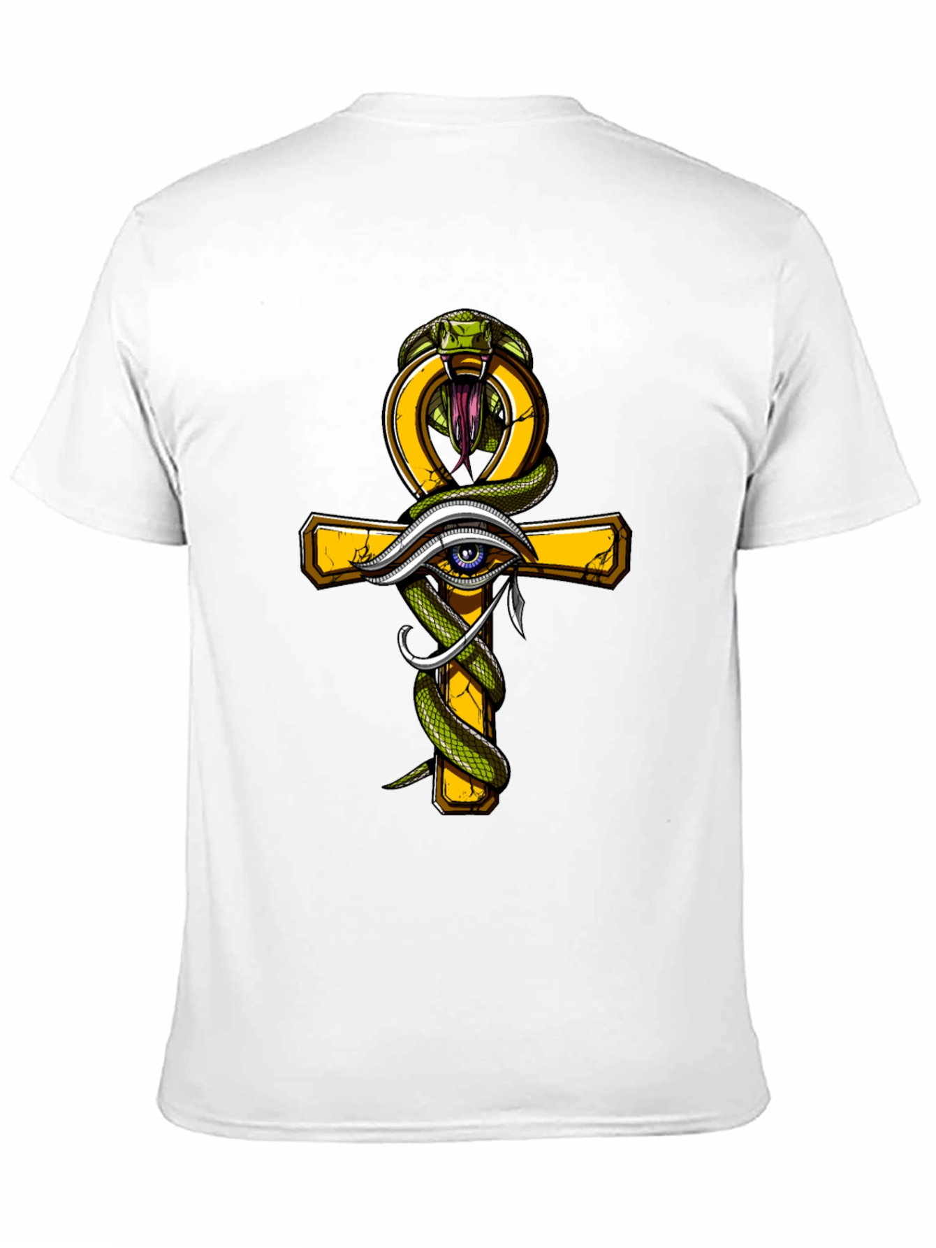 Egyptian Ankh Eye of Horus Cobra Graphic Tee