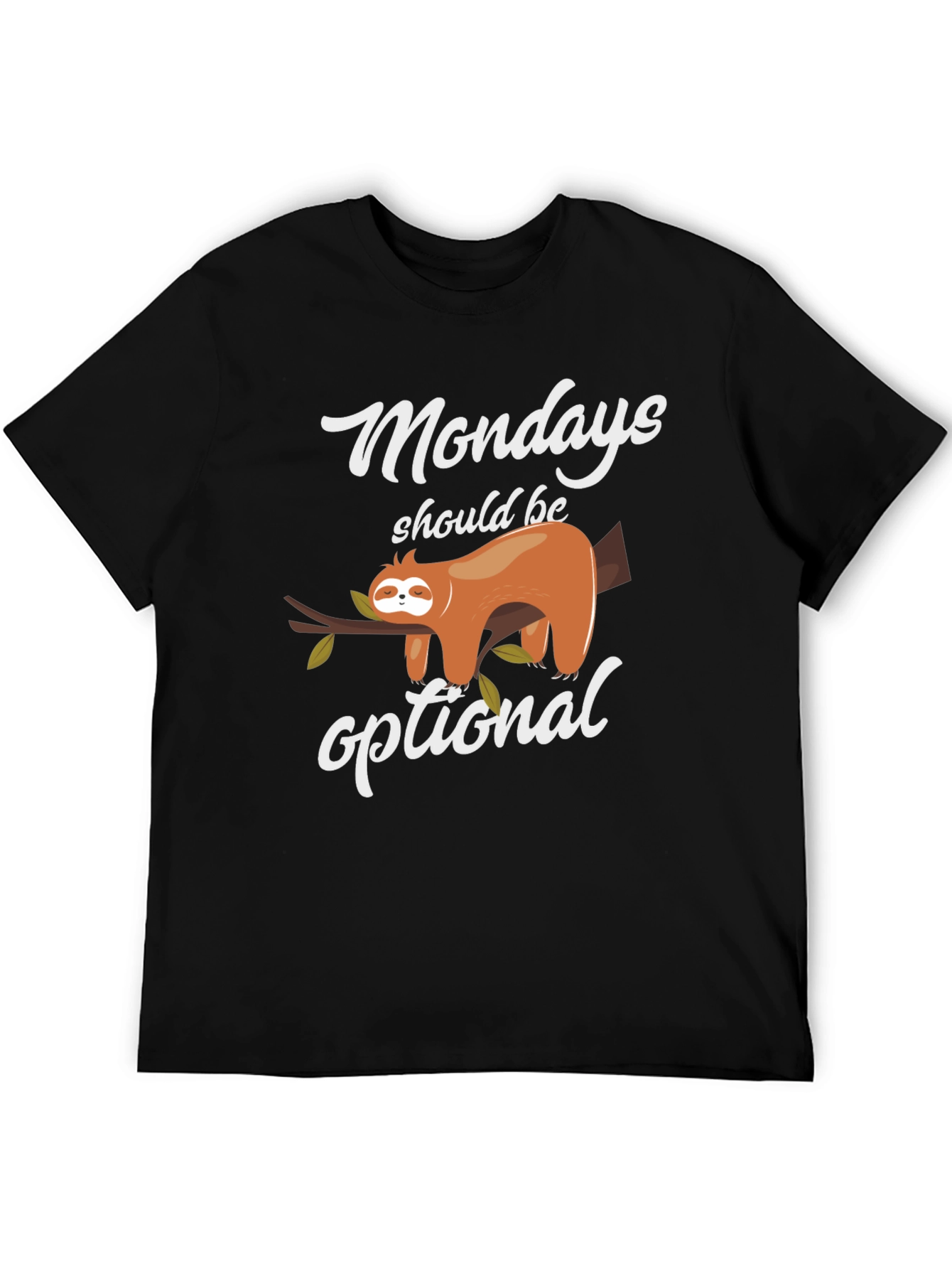 Funny Mondays Optional Sloth T-Shirt