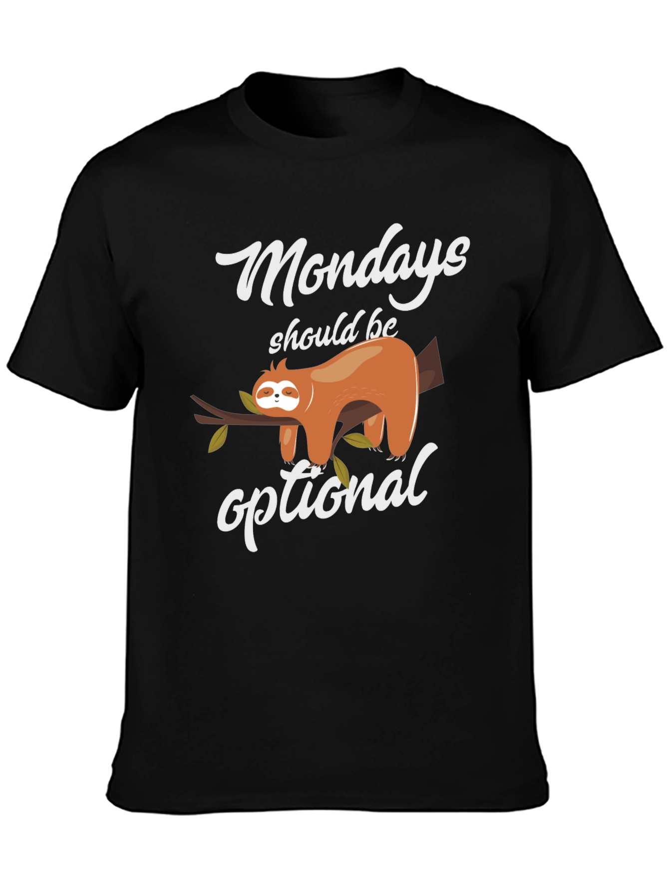 Funny Mondays Optional Sloth T-Shirt