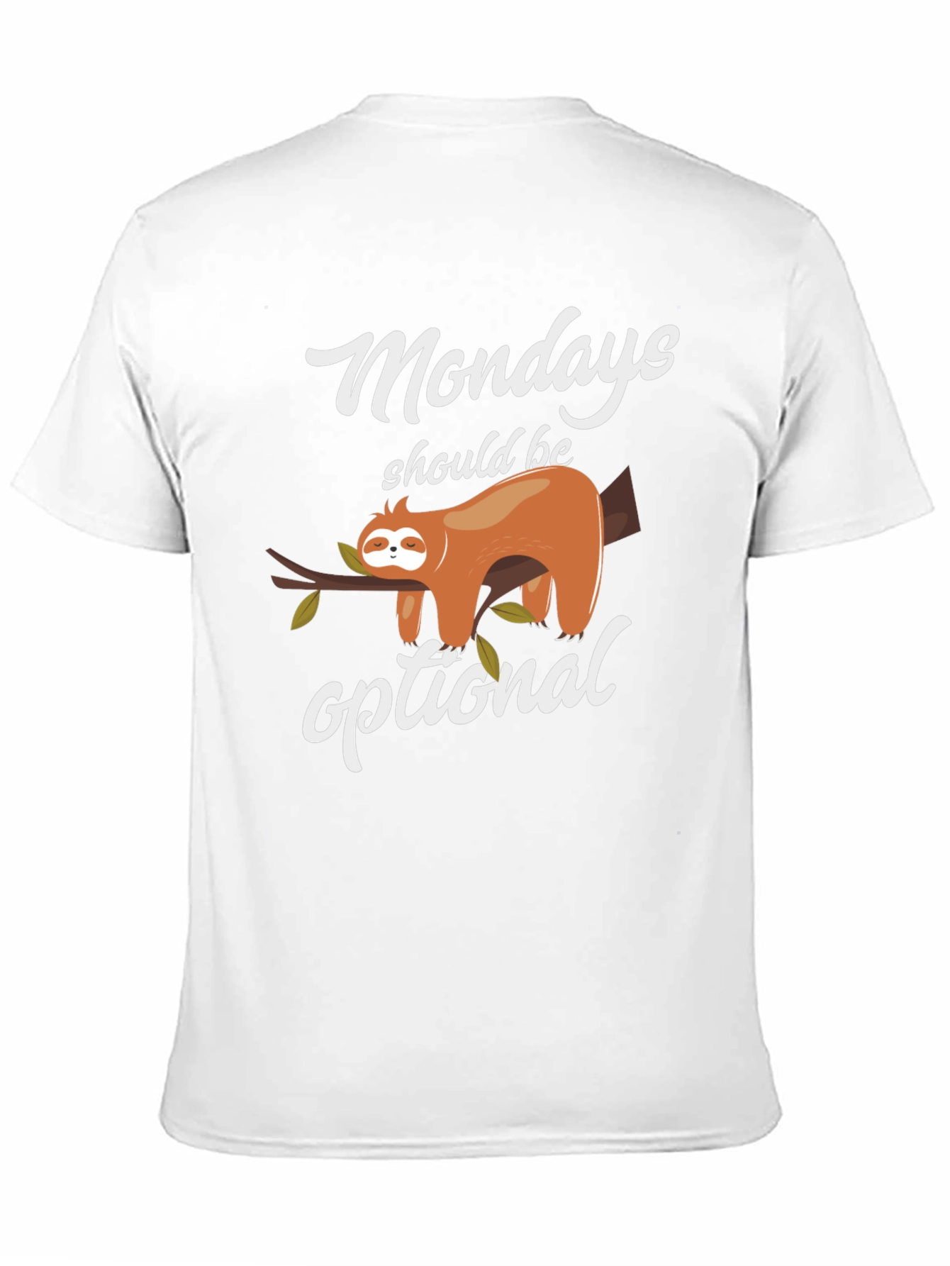 Funny Mondays Optional Sloth T-Shirt