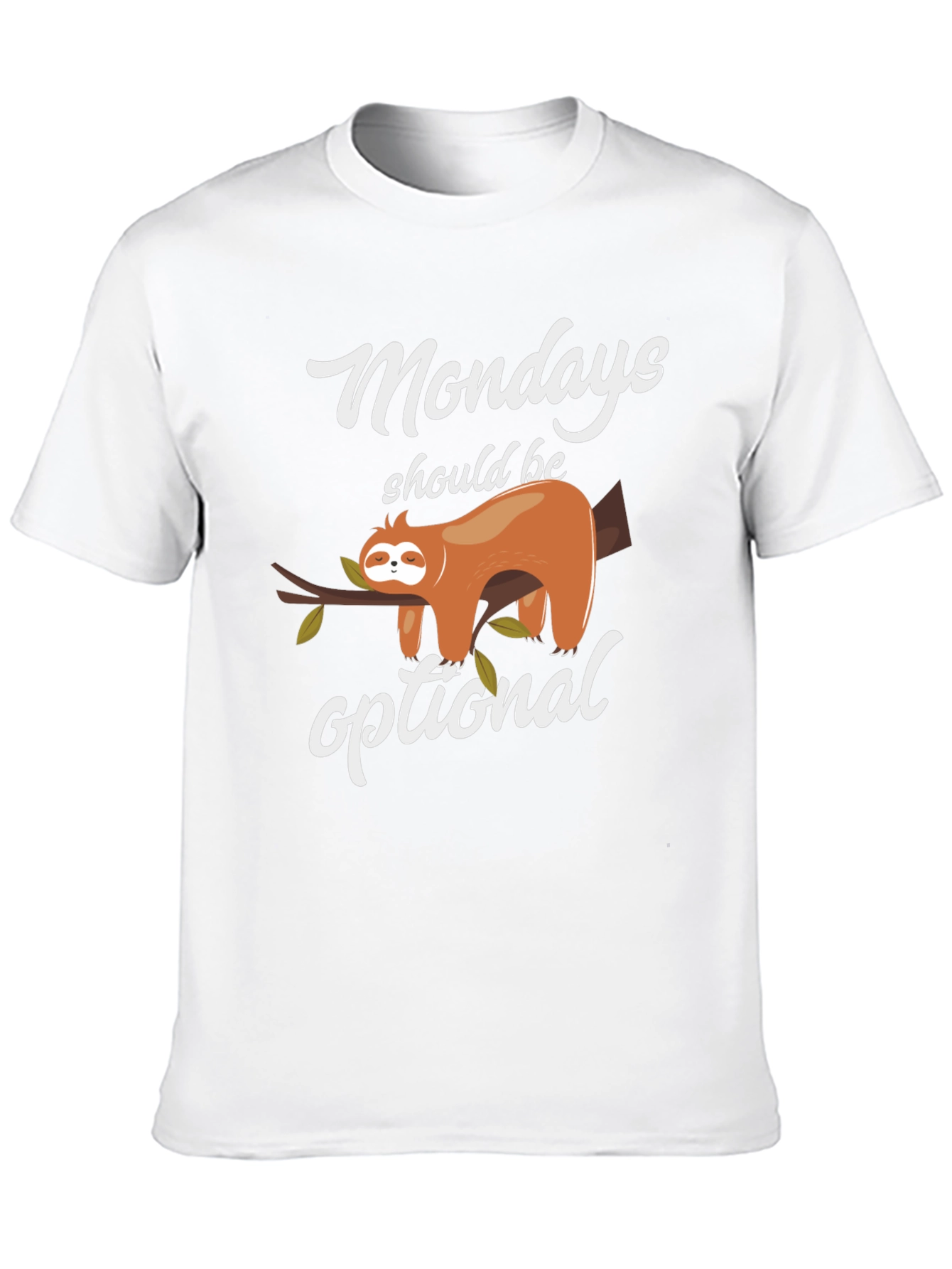 Funny Mondays Optional Sloth T-Shirt