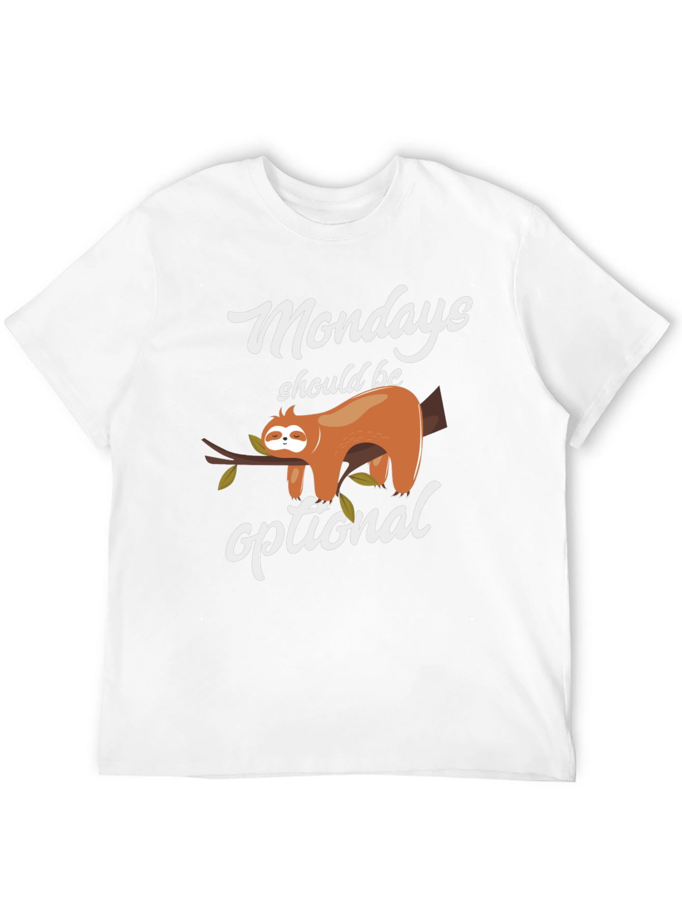 Funny Mondays Optional Sloth T-Shirt