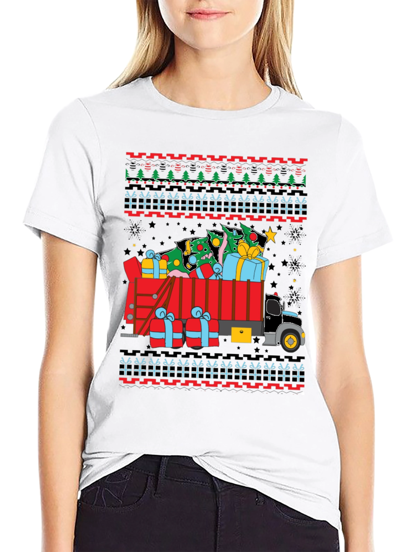 Ugly Christmas Truck Tree T-Shirt