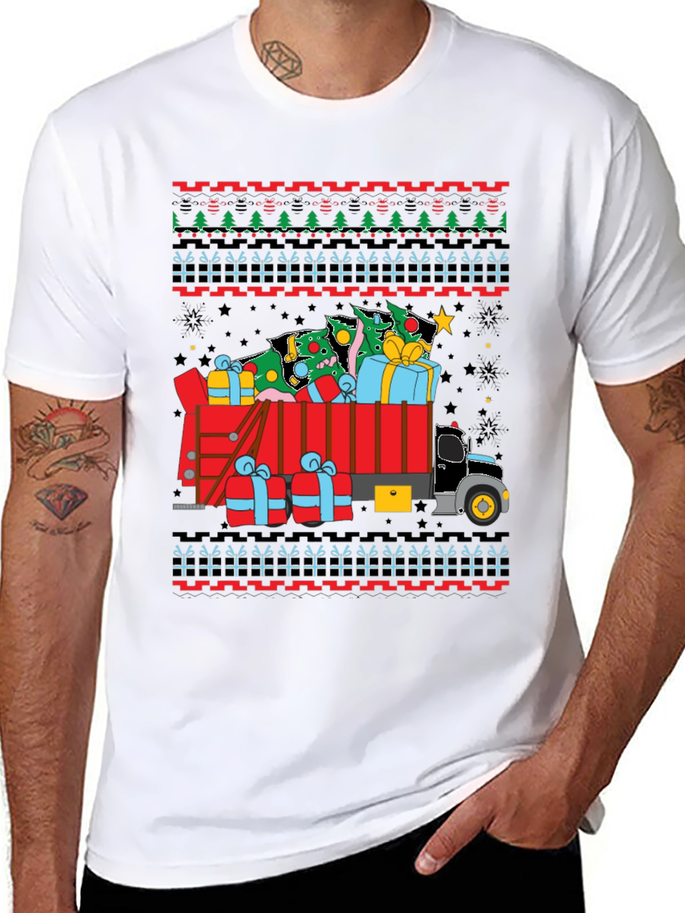 Ugly Christmas Truck Tree T-Shirt