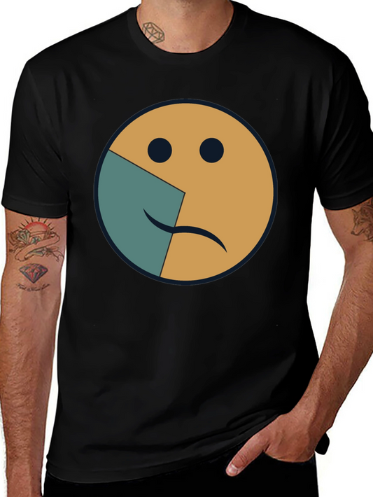 Two-Faced Emoji Graphic Tee - Express Yourself!