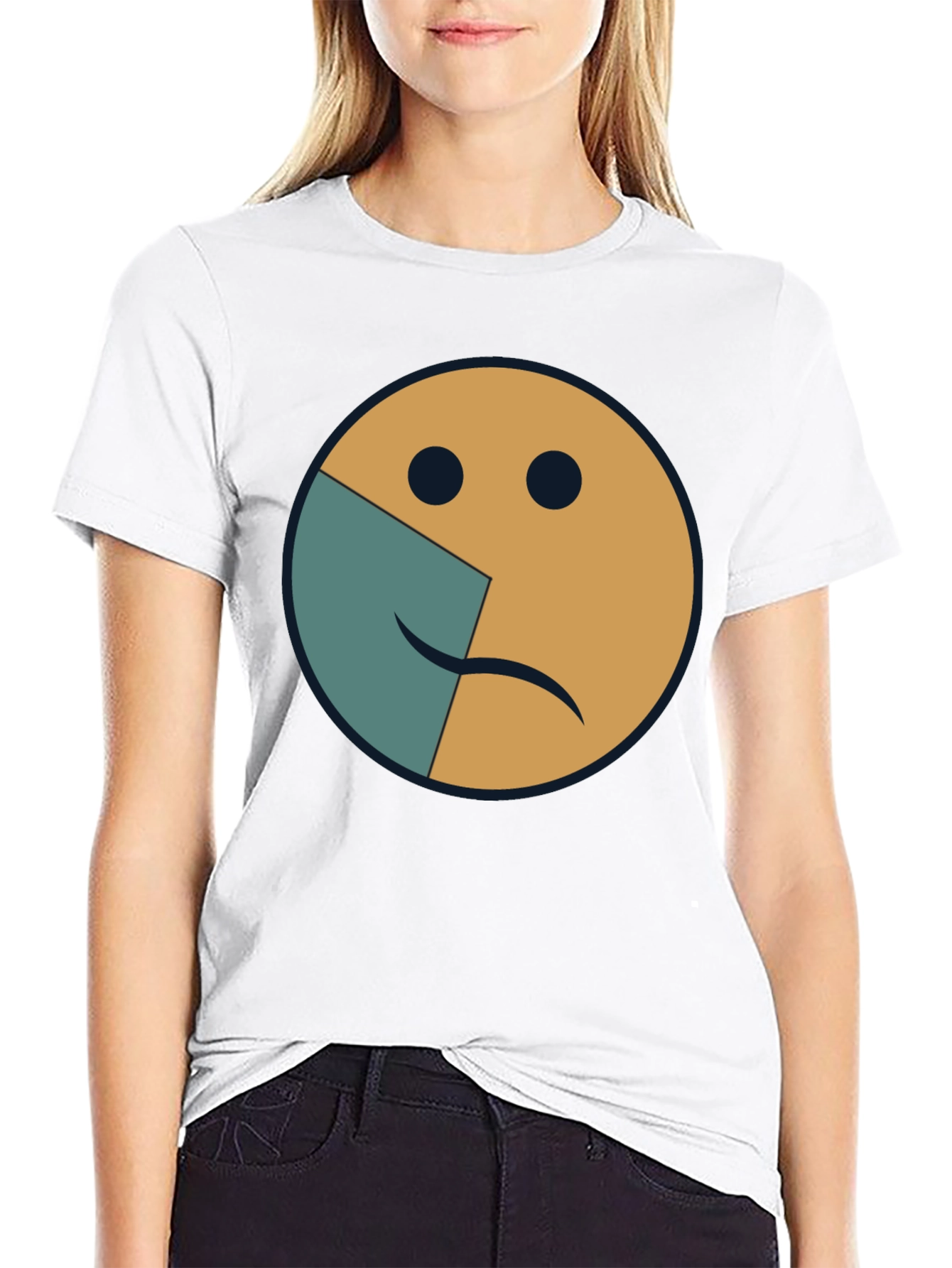 Two-Faced Emoji Graphic Tee - Express Yourself!