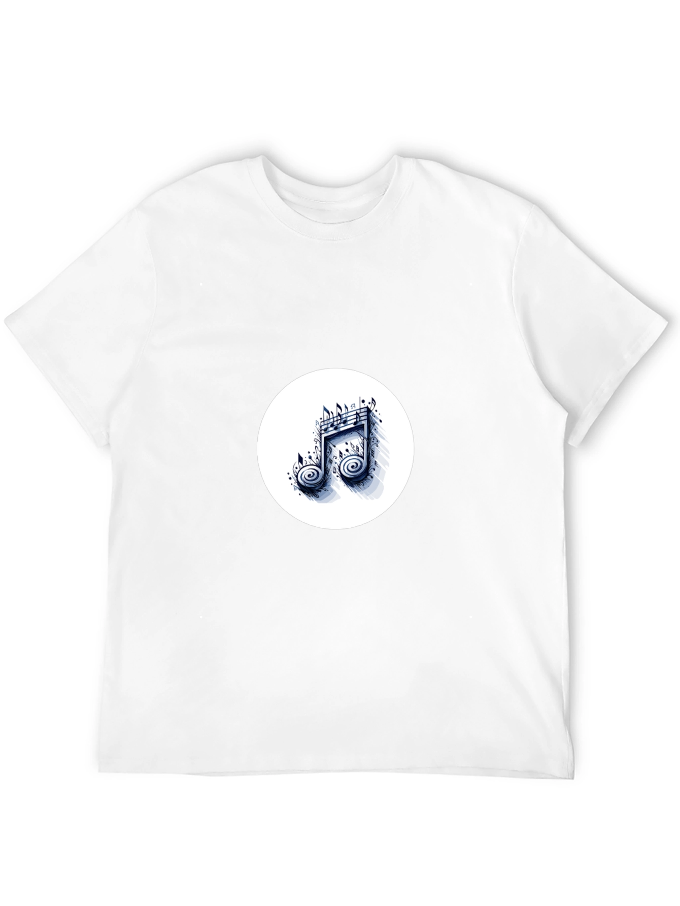 Stylish Black T-Shirt with Music Note Design