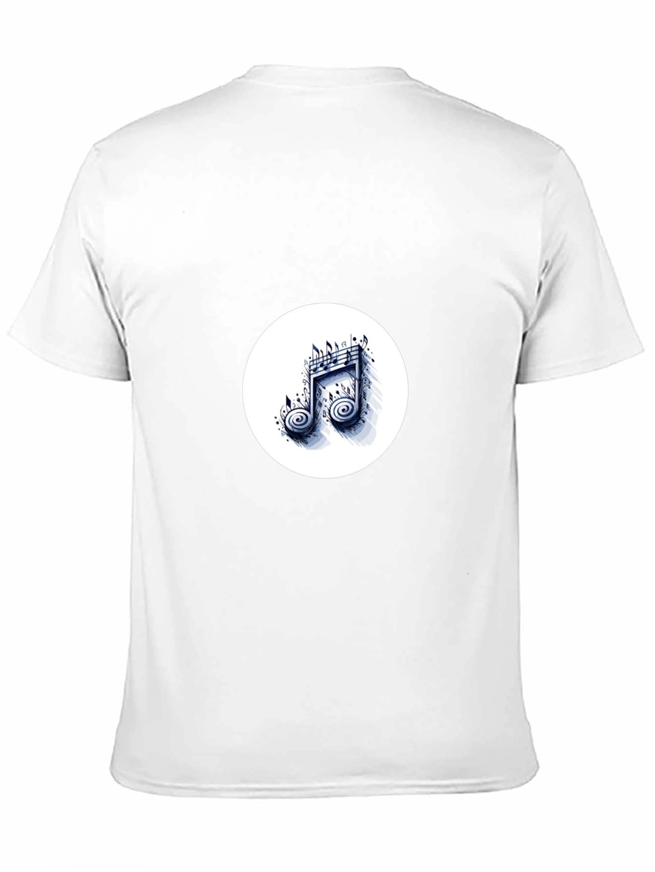 Stylish Black T-Shirt with Music Note Design