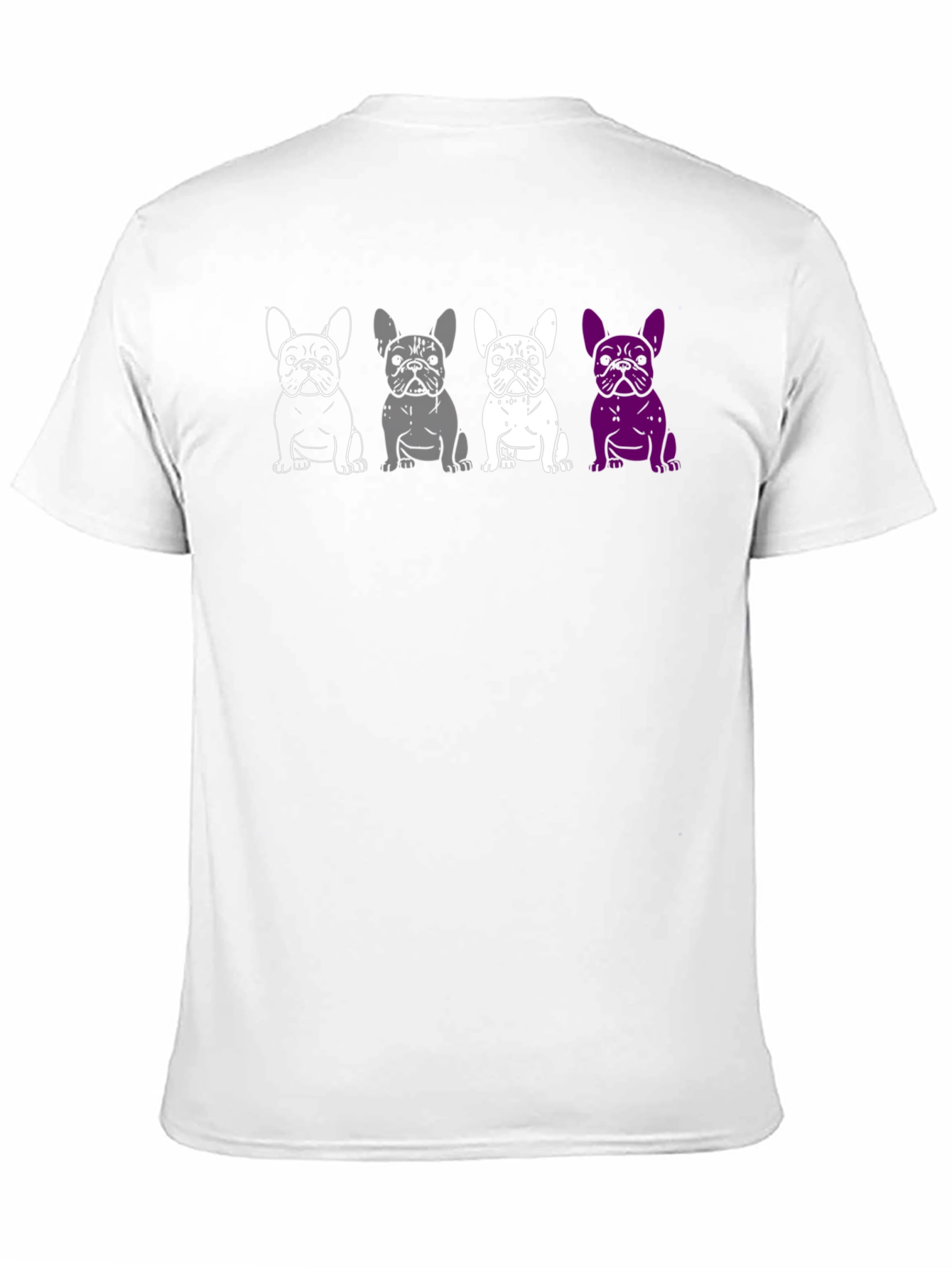 French Bulldog Pride T-Shirt - Acesexual Flag