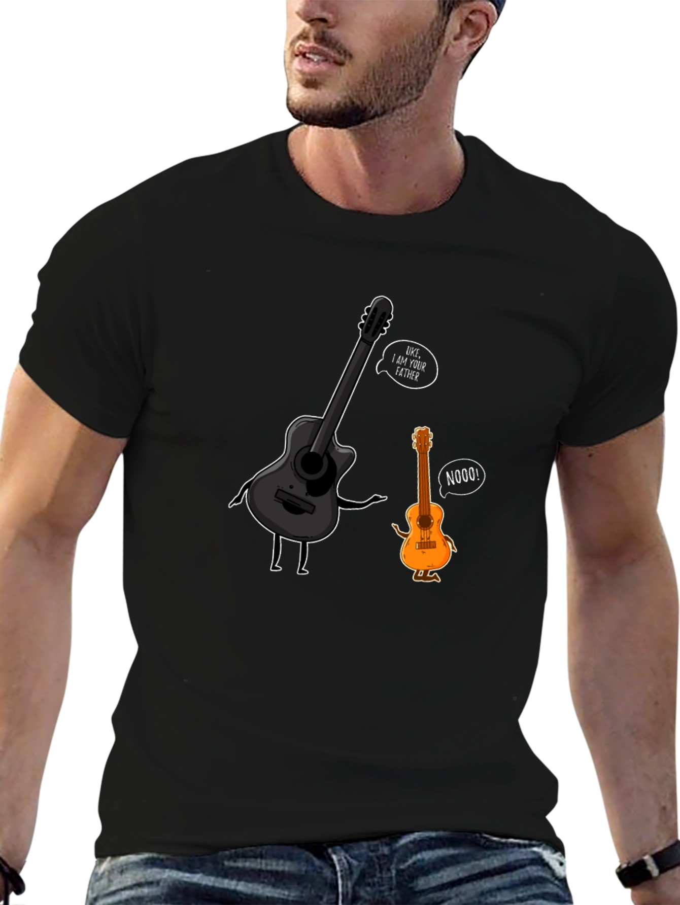 Guitar Father T-Shirt - Musical Star Wars Parody Tee