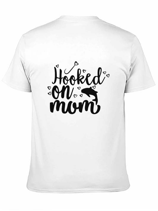 Hooked on Mom Black Graphic Tee