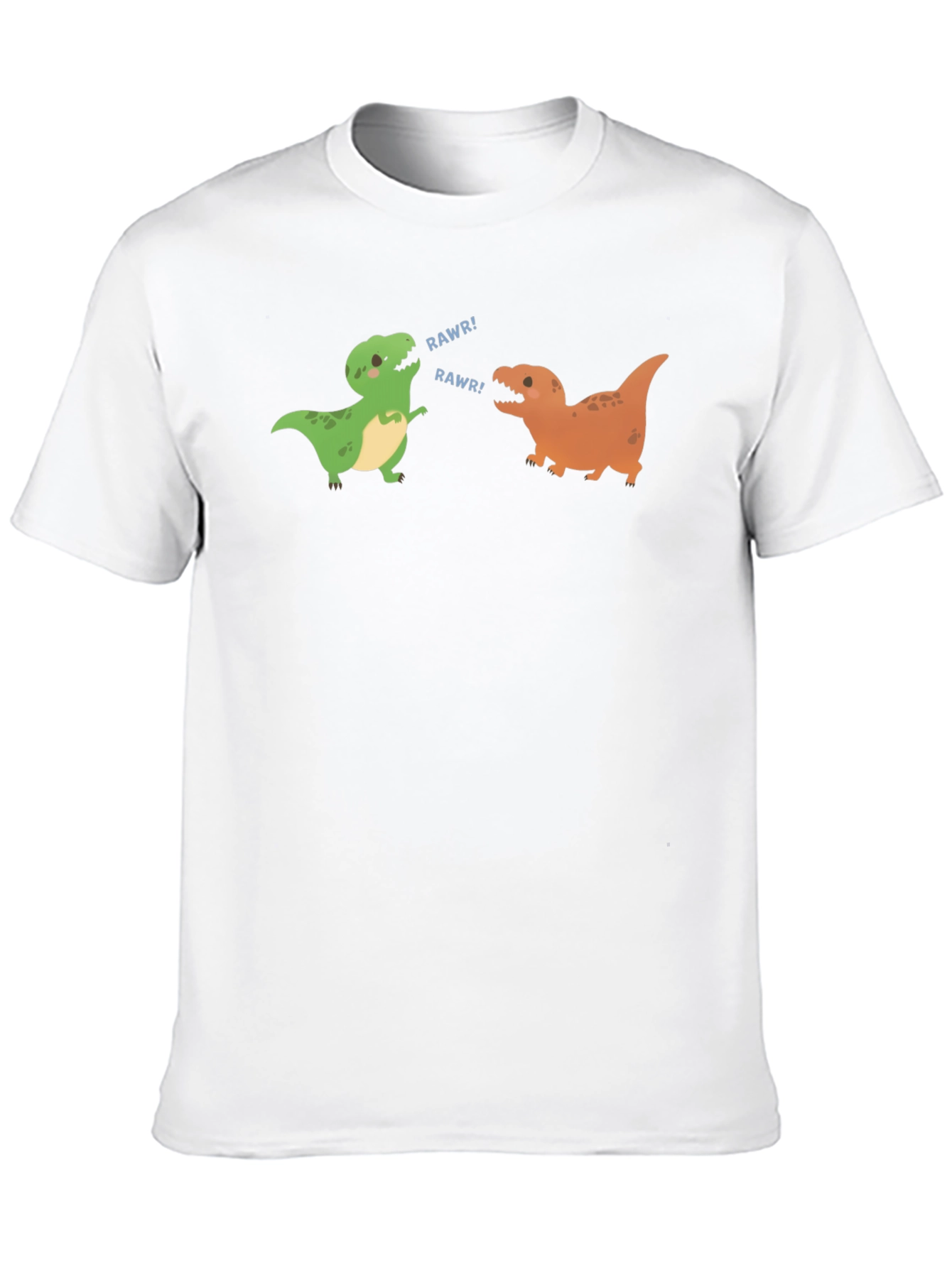 Dinosaur Rawr Graphic Tee - Black Cotton T-Shirt