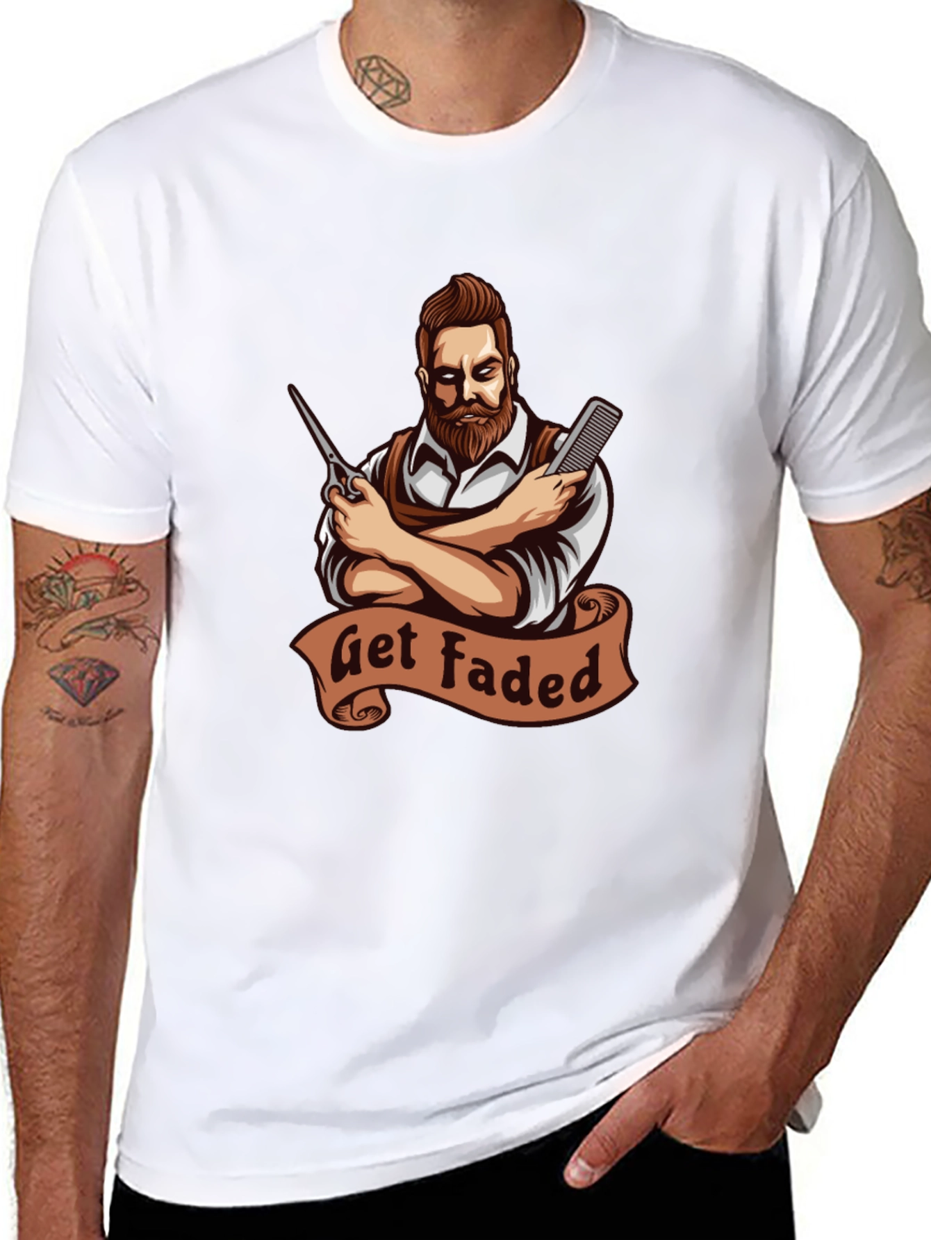 Get Faded Barber Graphic Tee
