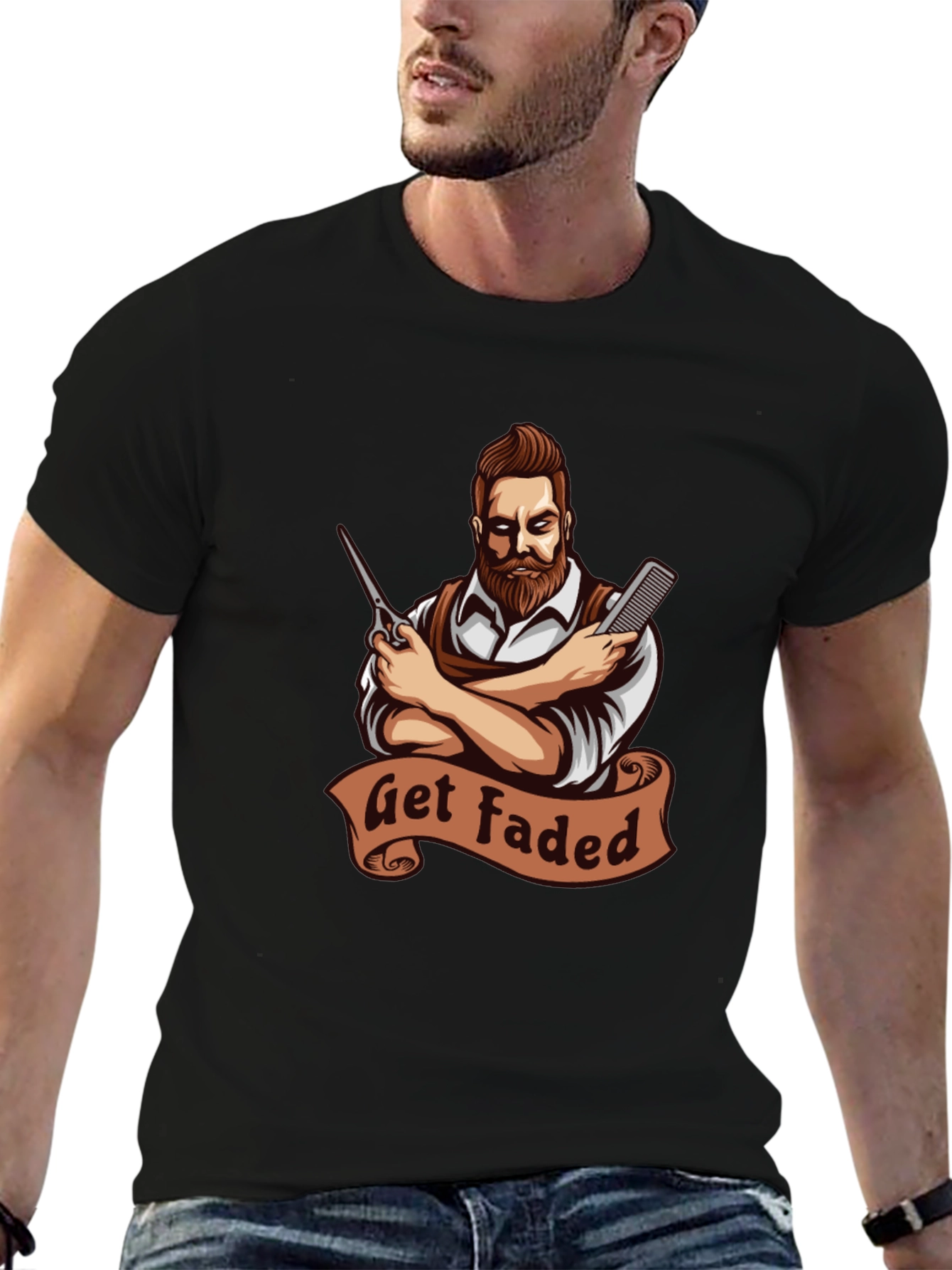 Get Faded Barber Graphic Tee