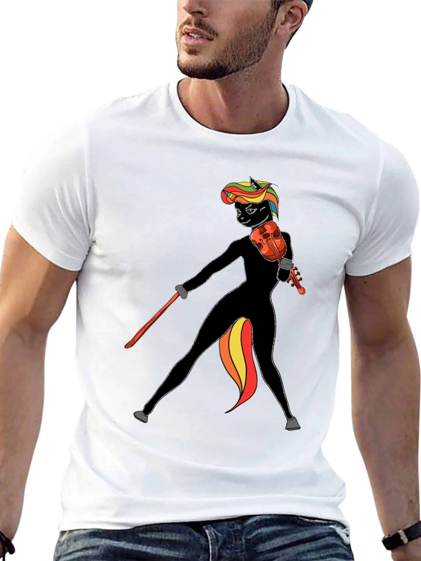 Violin Pony Graphic Tee - Unique Music Lover Shirt