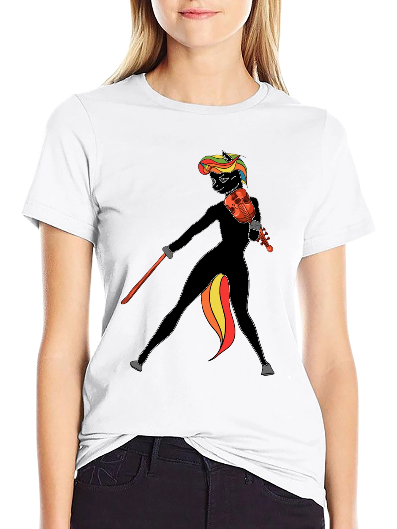 Violin Pony Graphic Tee - Unique Music Lover Shirt
