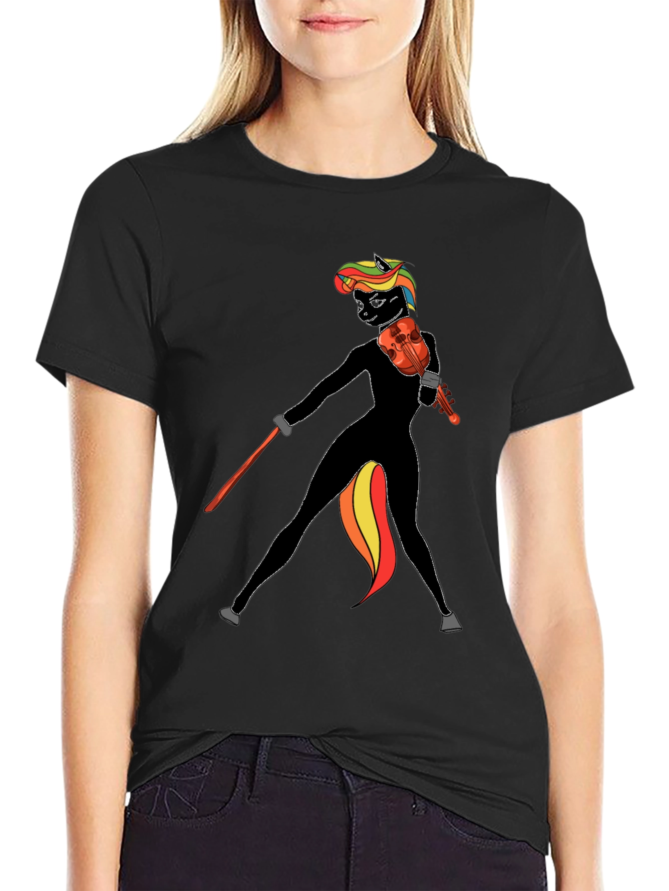 Violin Pony Graphic Tee - Unique Music Lover Shirt