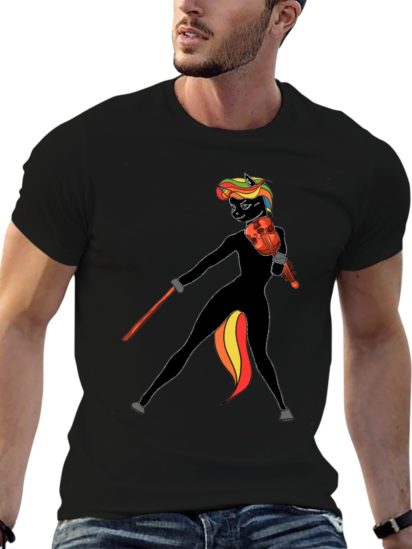 Violin Pony Graphic Tee - Unique Music Lover Shirt