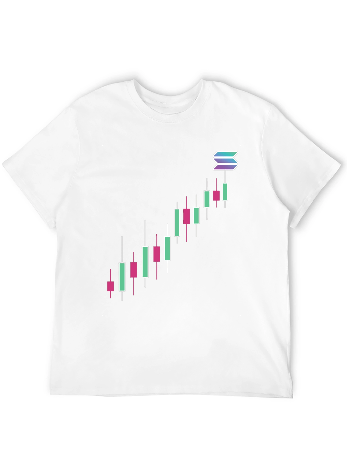 Solana Crypto Chart Black T-Shirt