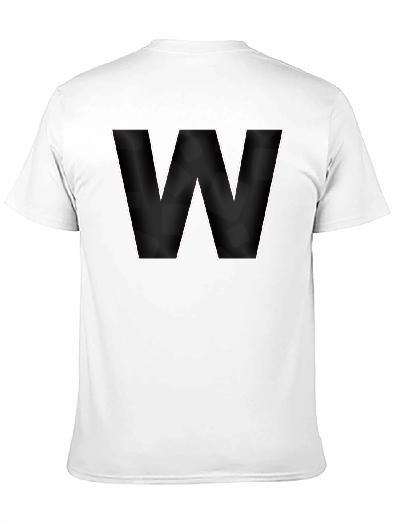 Letter W Graphic Black T-Shirt - Modern Style