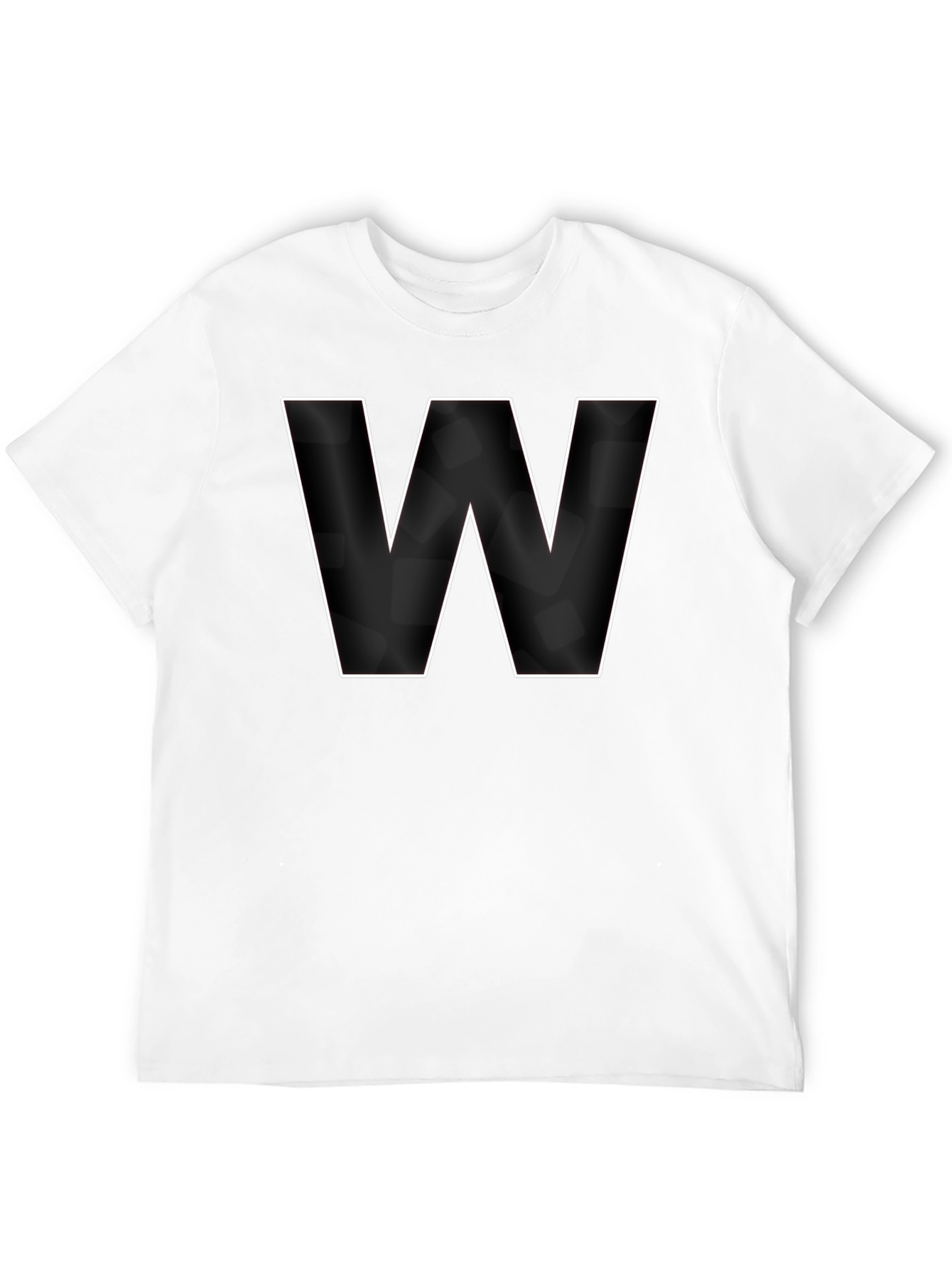 Letter W Graphic Black T-Shirt - Modern Style