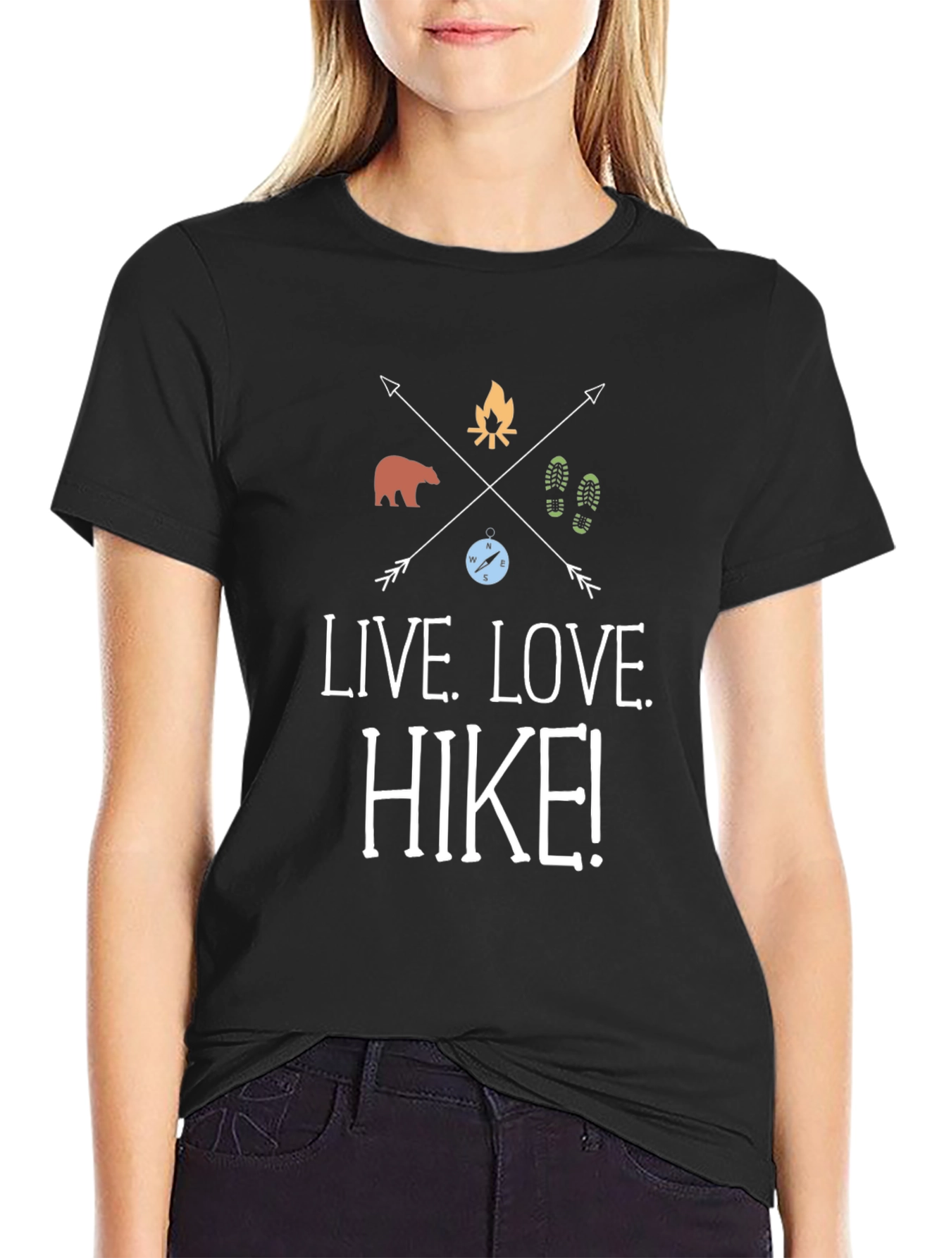 Live Love Hike! Graphic Tee - Adventure T-Shirt