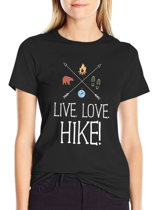 Live Love Hike! Graphic Tee - Adventure T-Shirt