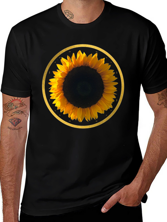 Sunflower Graphic Tee - Round Design