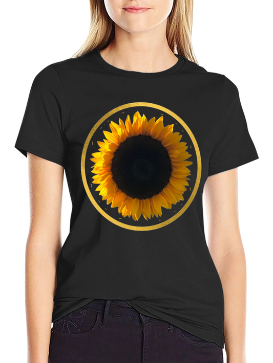 Sunflower Graphic Tee - Round Design