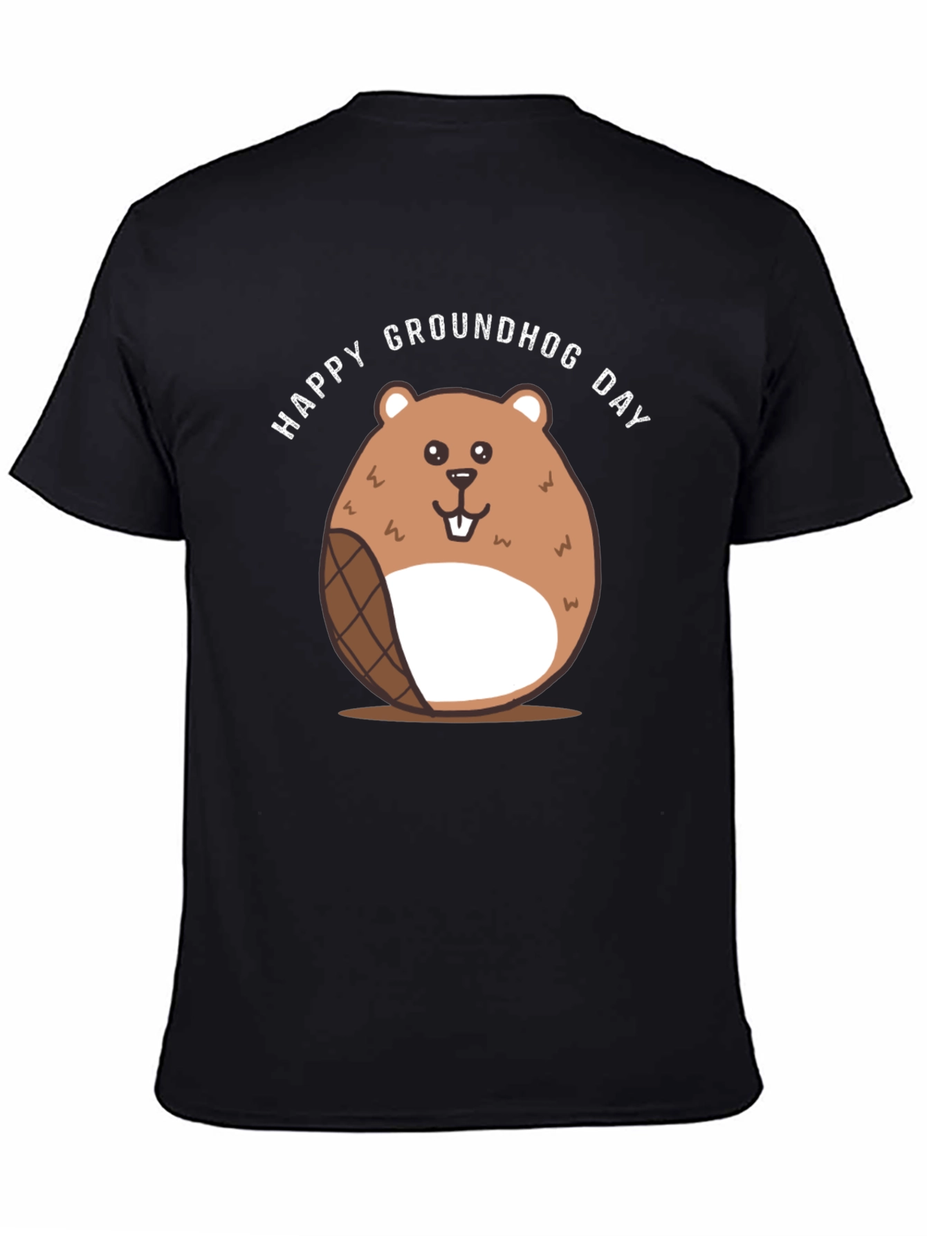 Happy Groundhog Day T-Shirt - Cute Cartoon Design